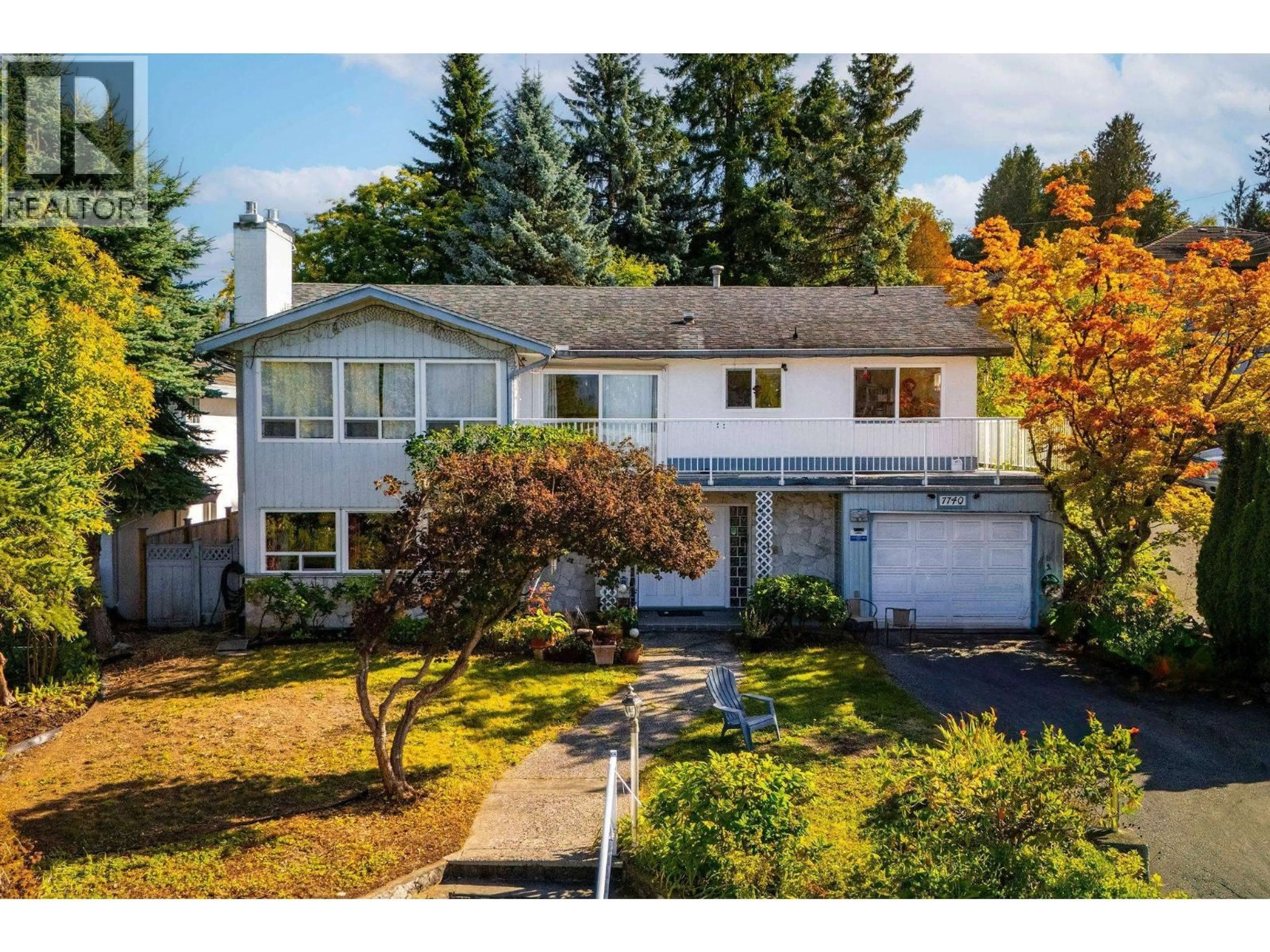A pic from outside/outdoor area/front of a property/back of a property/a pic from drone, street for 7740 ALLMAN STREET, Burnaby British Columbia V5E2B1