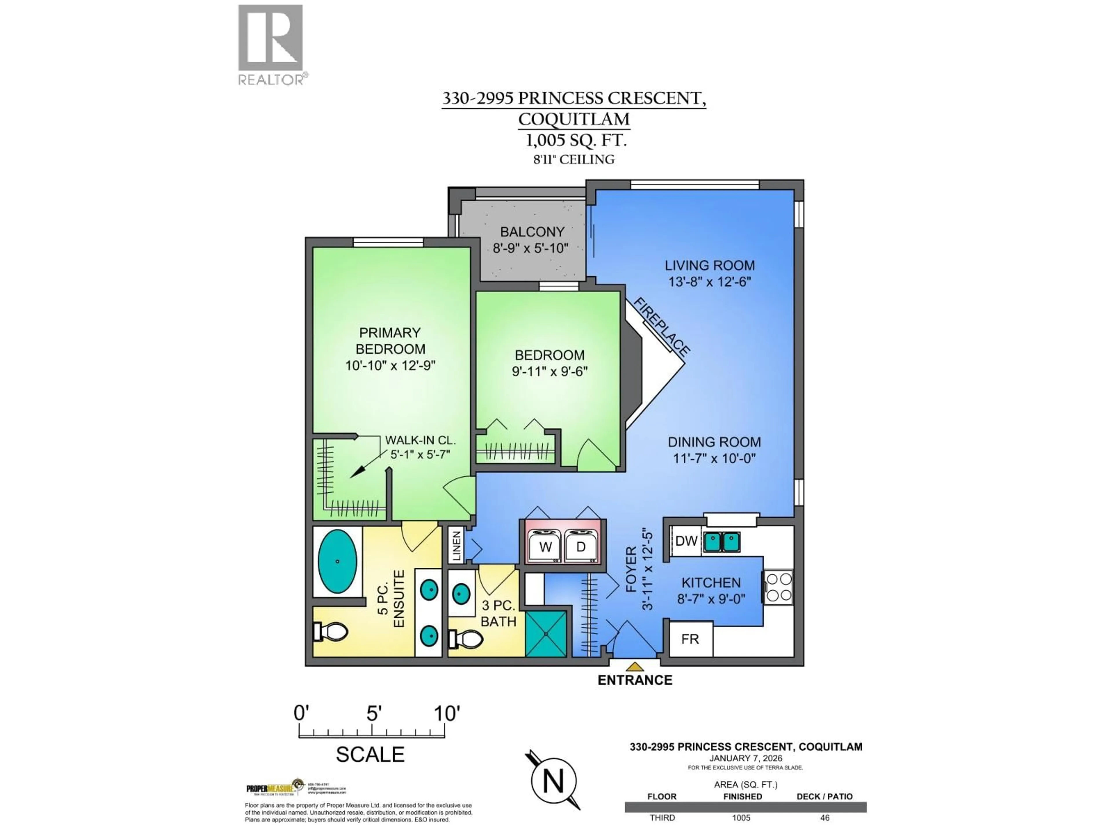 Floor plan for 330 - 2995 PRINCESS CRESCENT, Coquitlam British Columbia V3B7N1