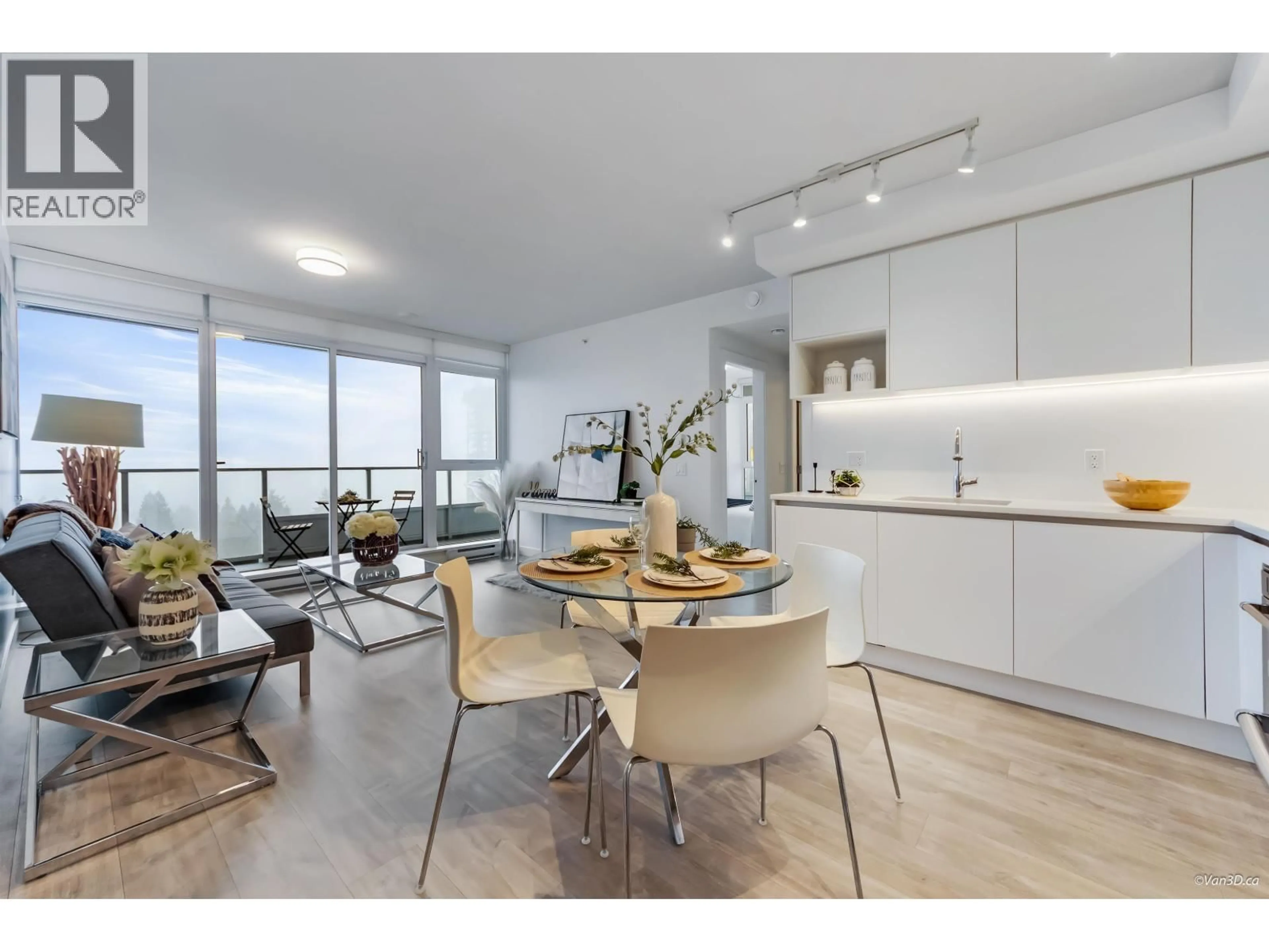 Open concept kitchen, wood/laminate floor for 1402 - 525 FOSTER AVENUE, Coquitlam British Columbia V3J0H6