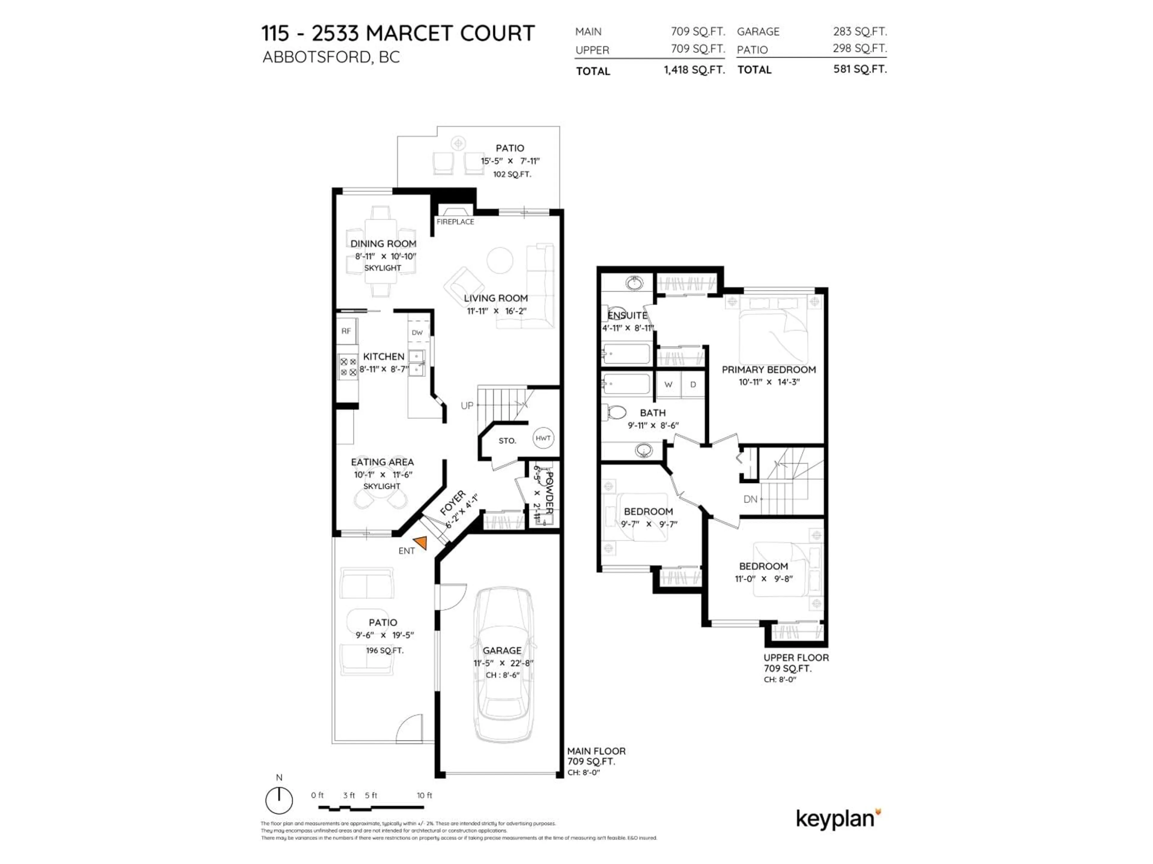 Floor plan for 115 - 2533 MARCET COURT, Abbotsford British Columbia V3G2E6