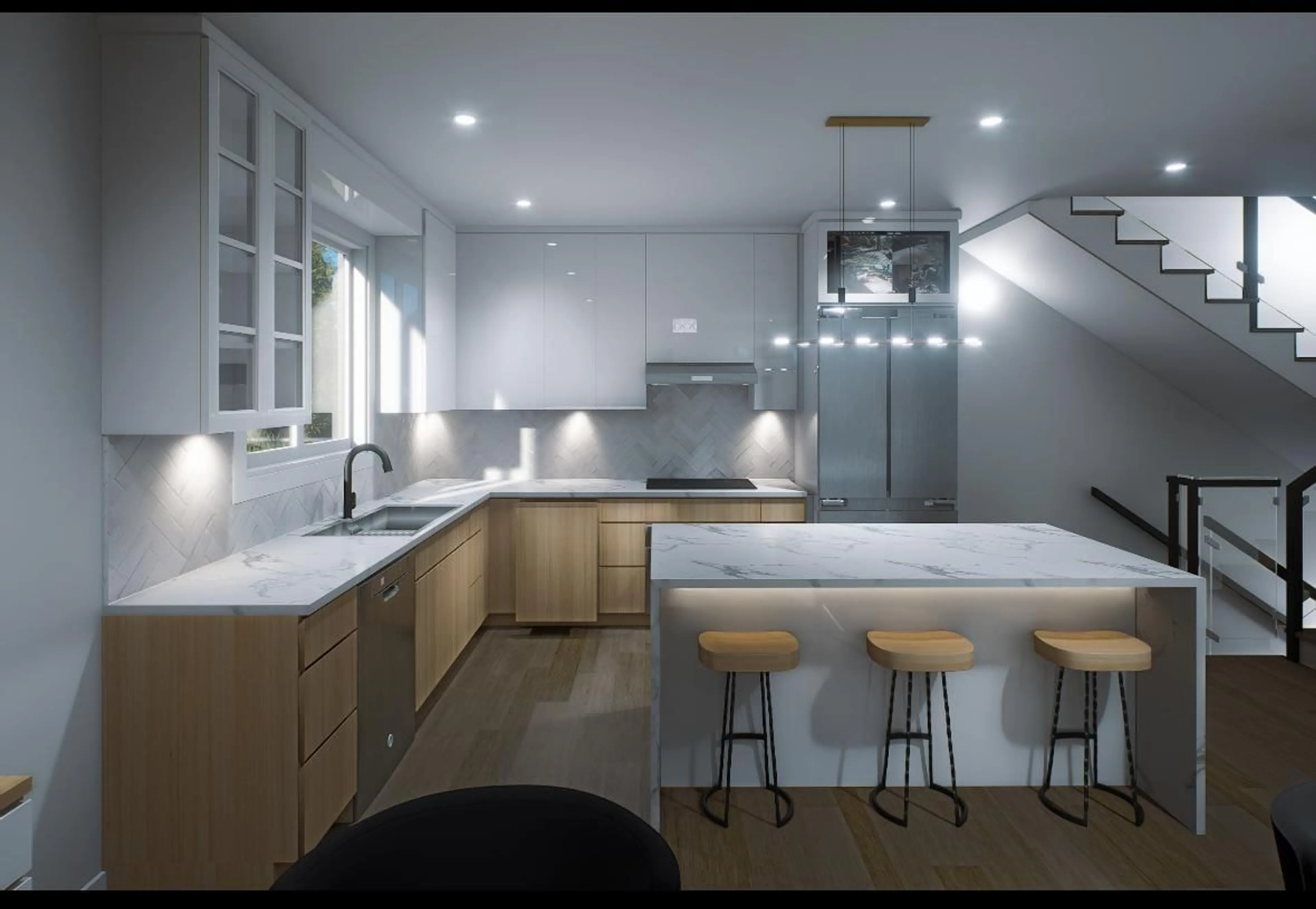 Contemporary kitchen, unknown for 103 - 8883 KING GEORGE BOULEVARD, Surrey British Columbia V3V6K9