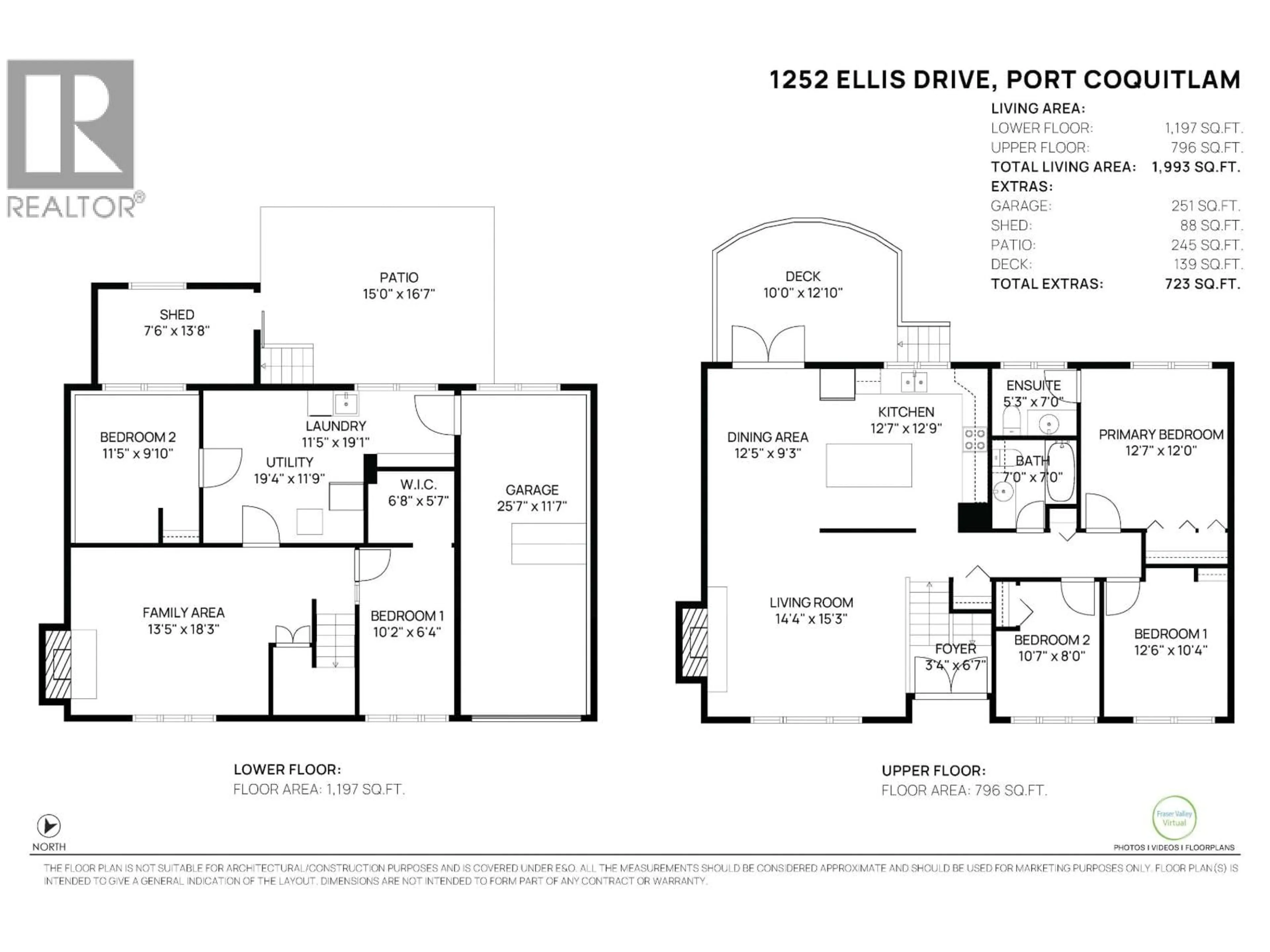 Floor plan for 1252 ELLIS DRIVE, Port Coquitlam British Columbia V3B1G8