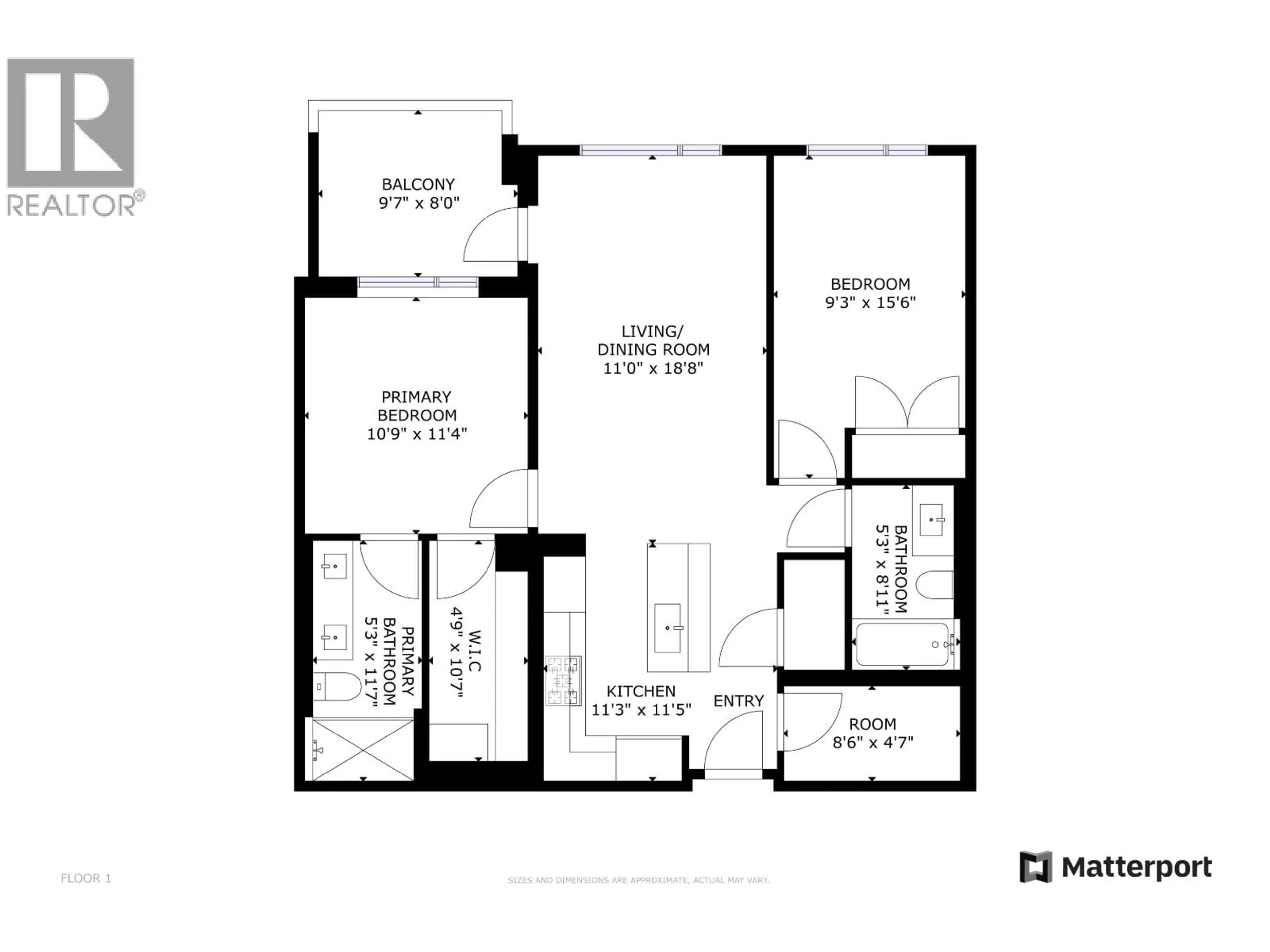 Floor plan for 208 - 7428 ALBERTA STREET, Vancouver British Columbia V5X0J5