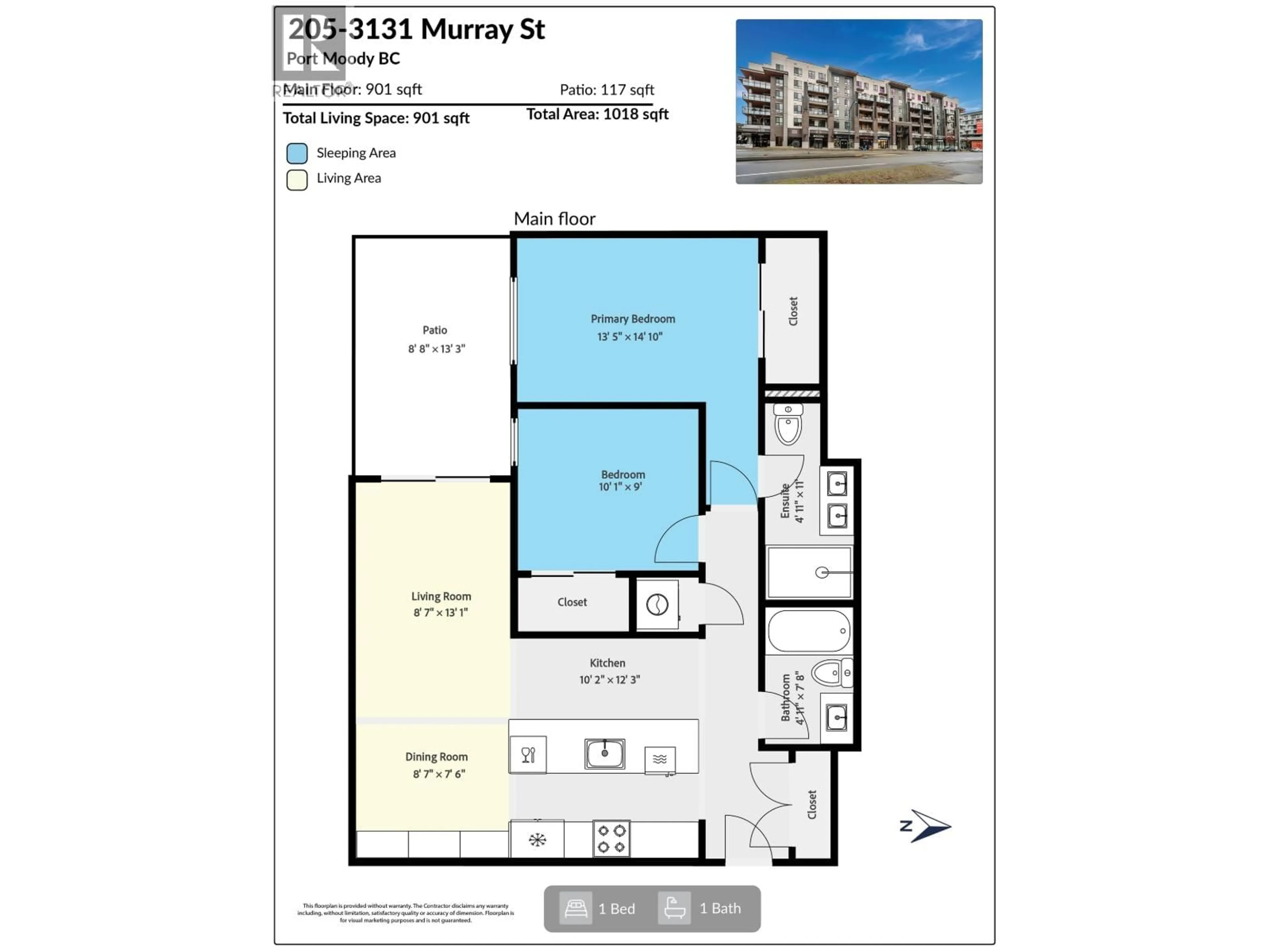 Floor plan for 205 - 3131 MURRAY STREET, Port Moody British Columbia V3H0L9