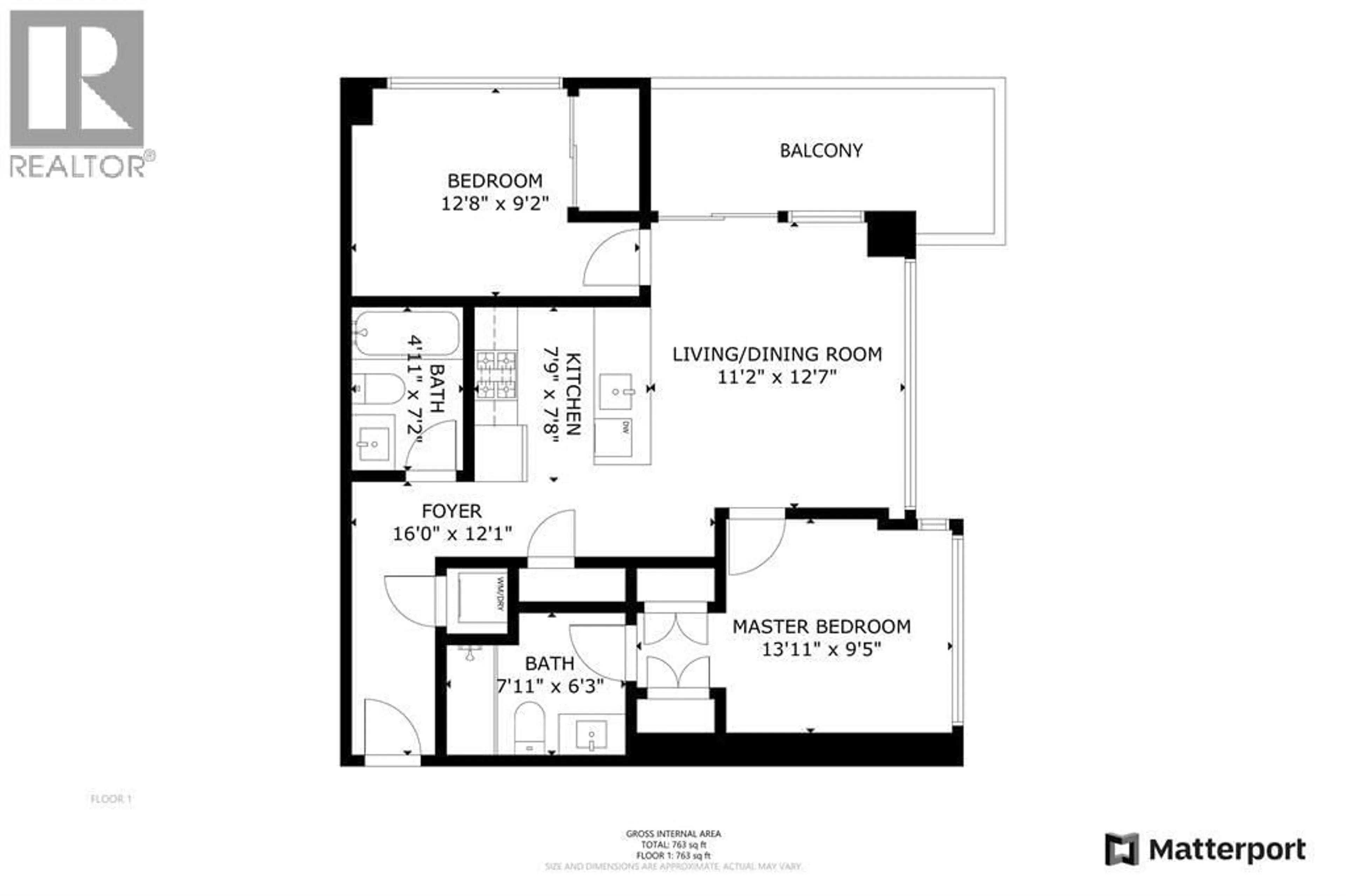 Floor plan for 2207 - 2311 BETA AVENUE, Burnaby British Columbia V5C0M1