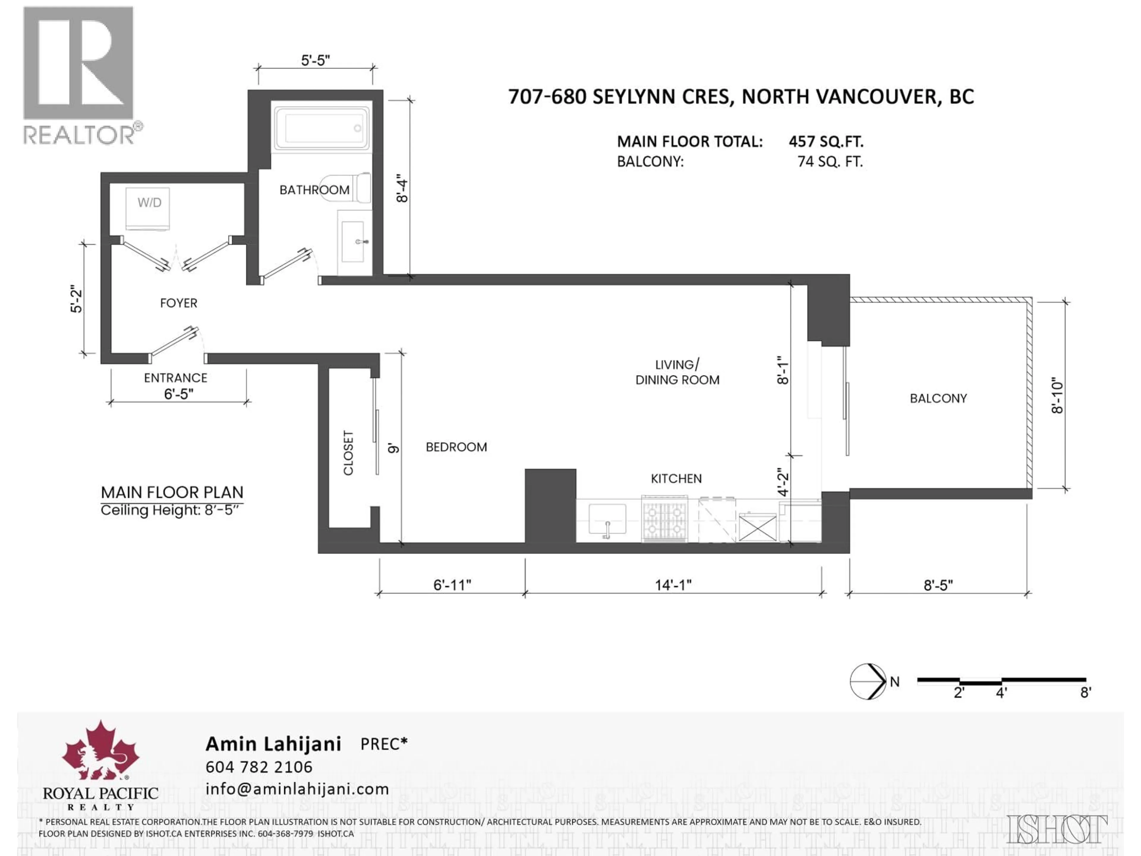 Floor plan for 707 - 680 SEYLYNN CRESCENT, North Vancouver British Columbia V7J0B5