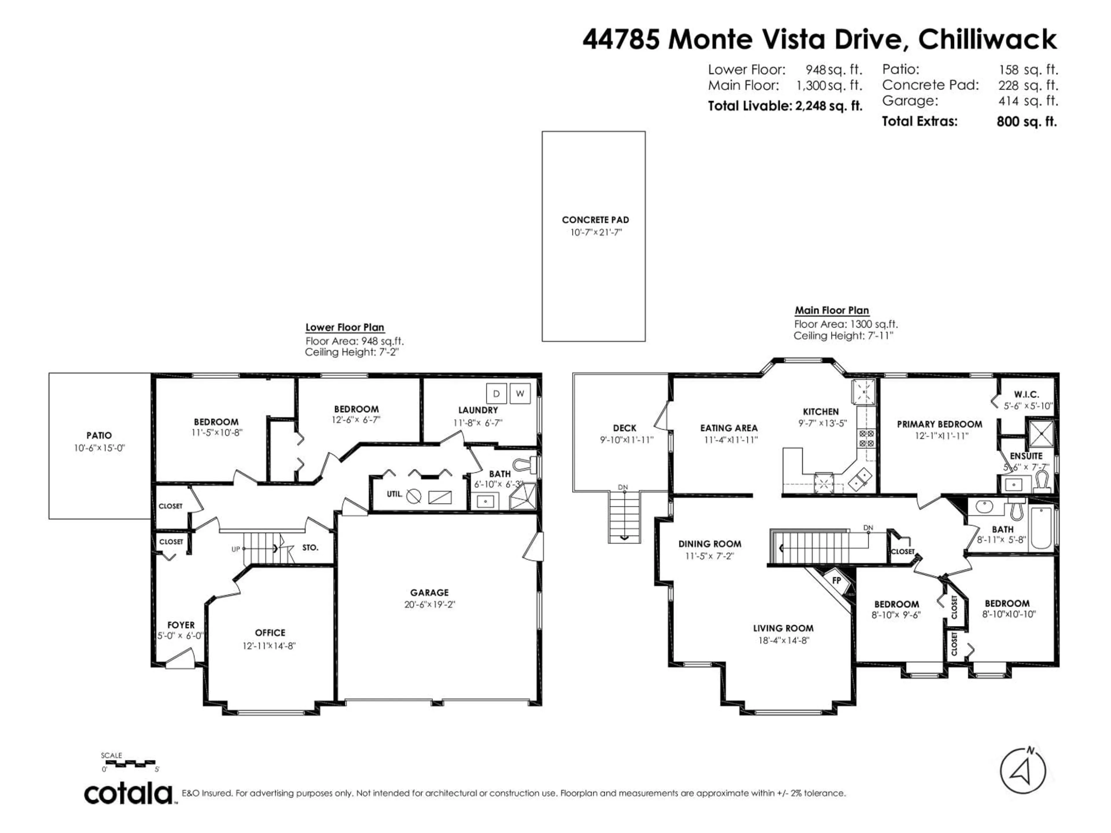 Floor plan for 44785 MONTE VISTA DRIVE, Chilliwack British Columbia V2R3E1