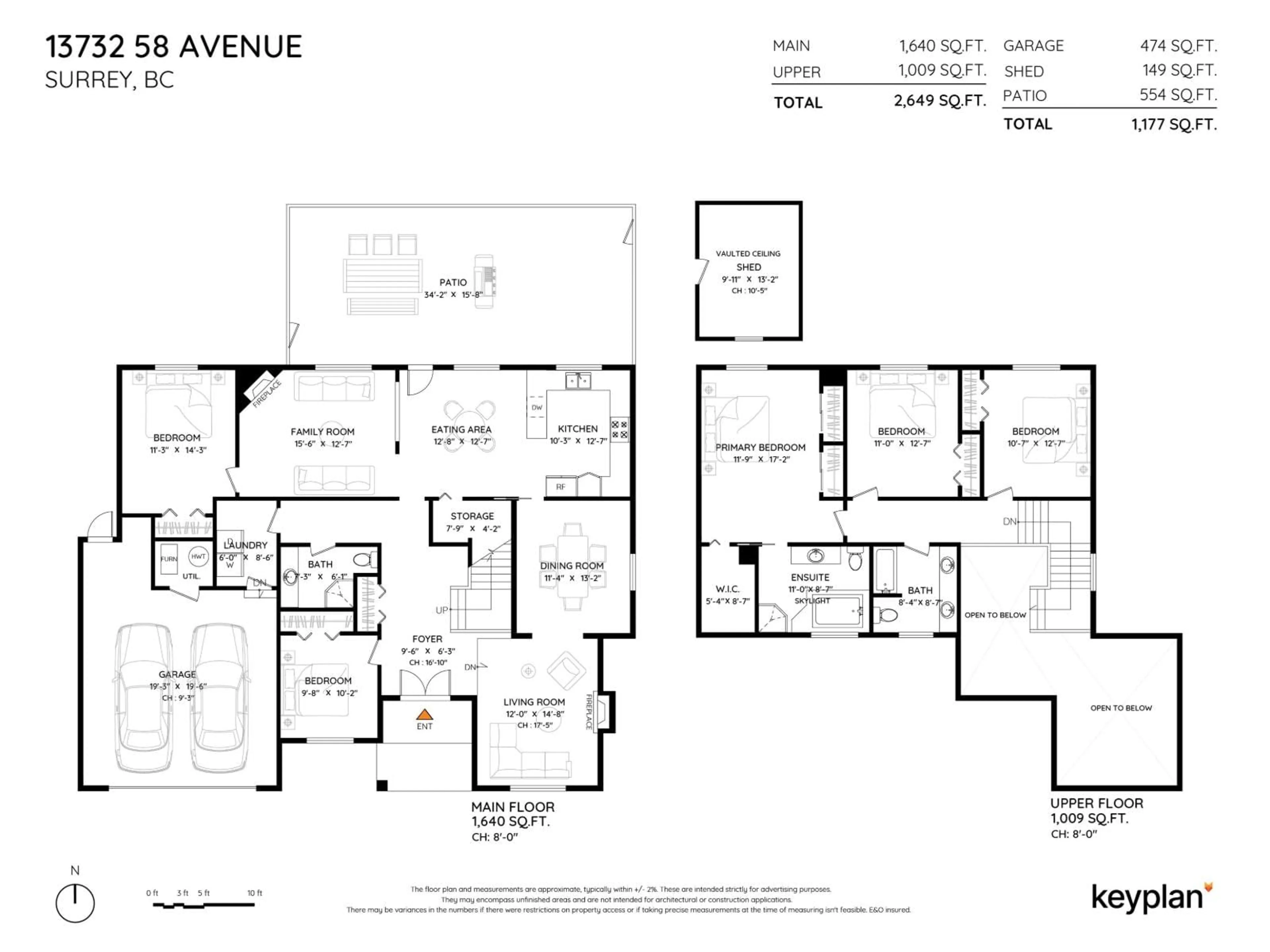 Floor plan for 13732 58 AVENUE, Surrey British Columbia V3X3J1