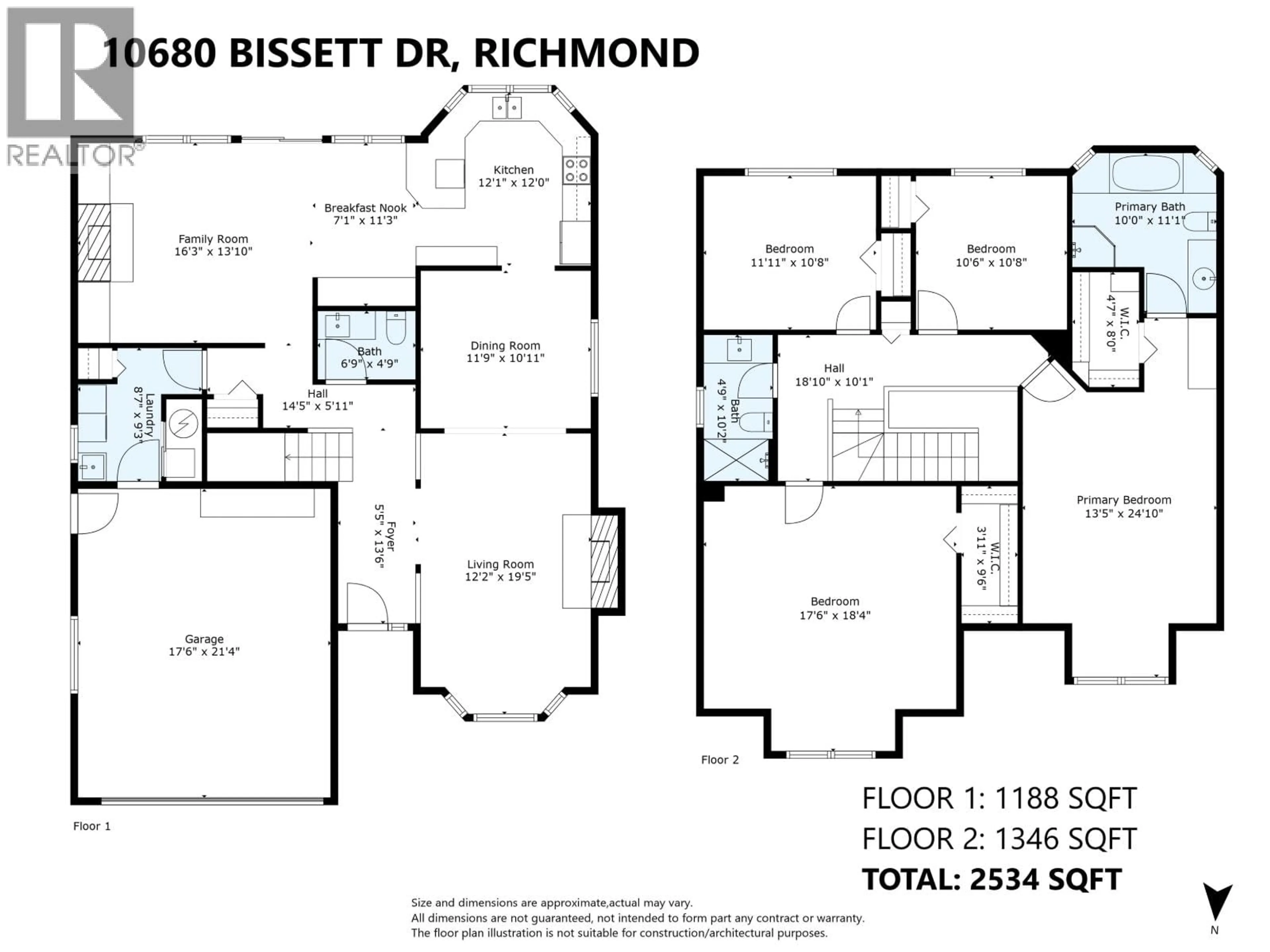 Floor plan for 10680 BISSETT DRIVE, Richmond British Columbia V7A4L3