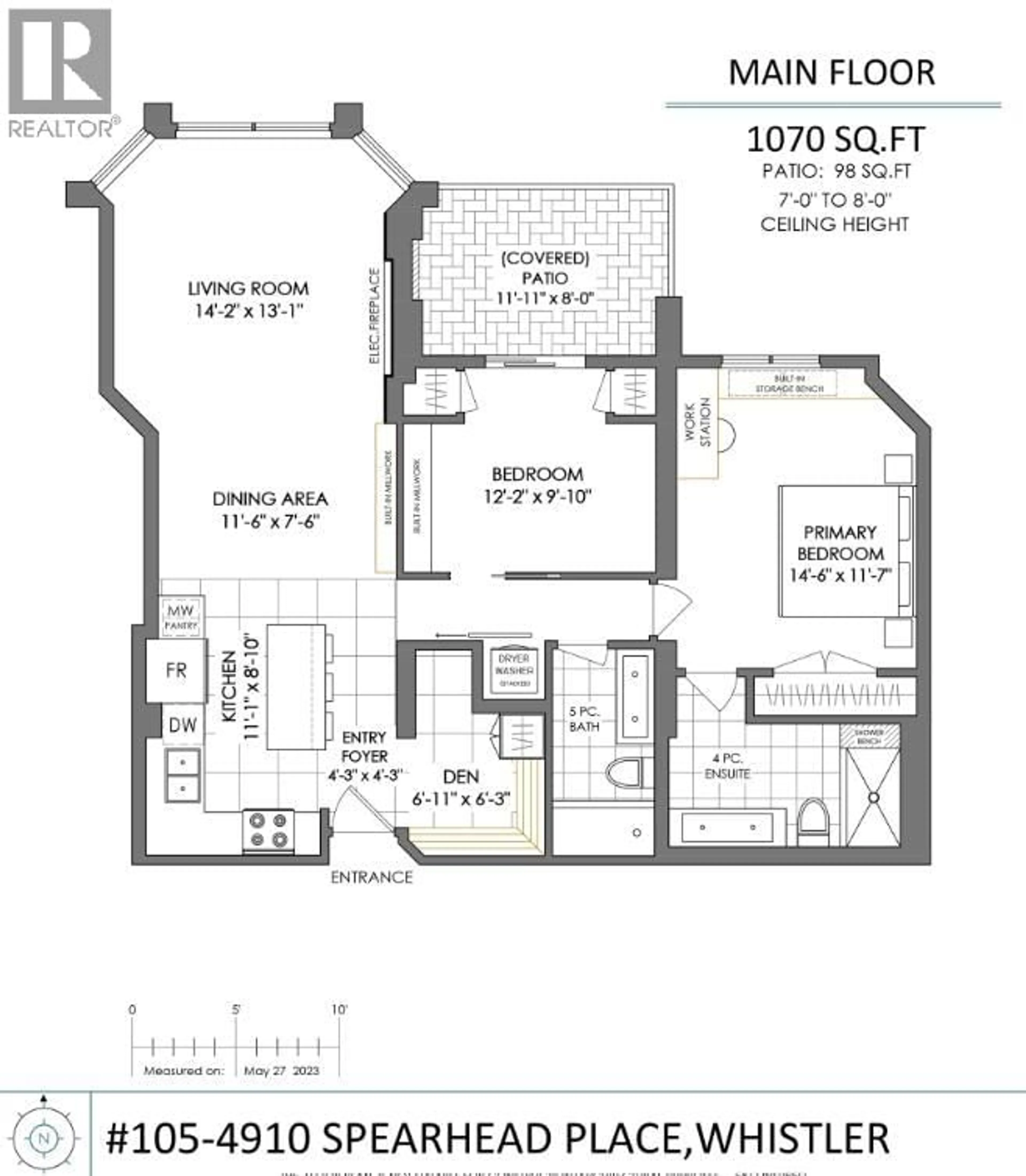 Floor plan for 105 - 4910 SPEARHEAD PLACE, Whistler British Columbia V8E1G1