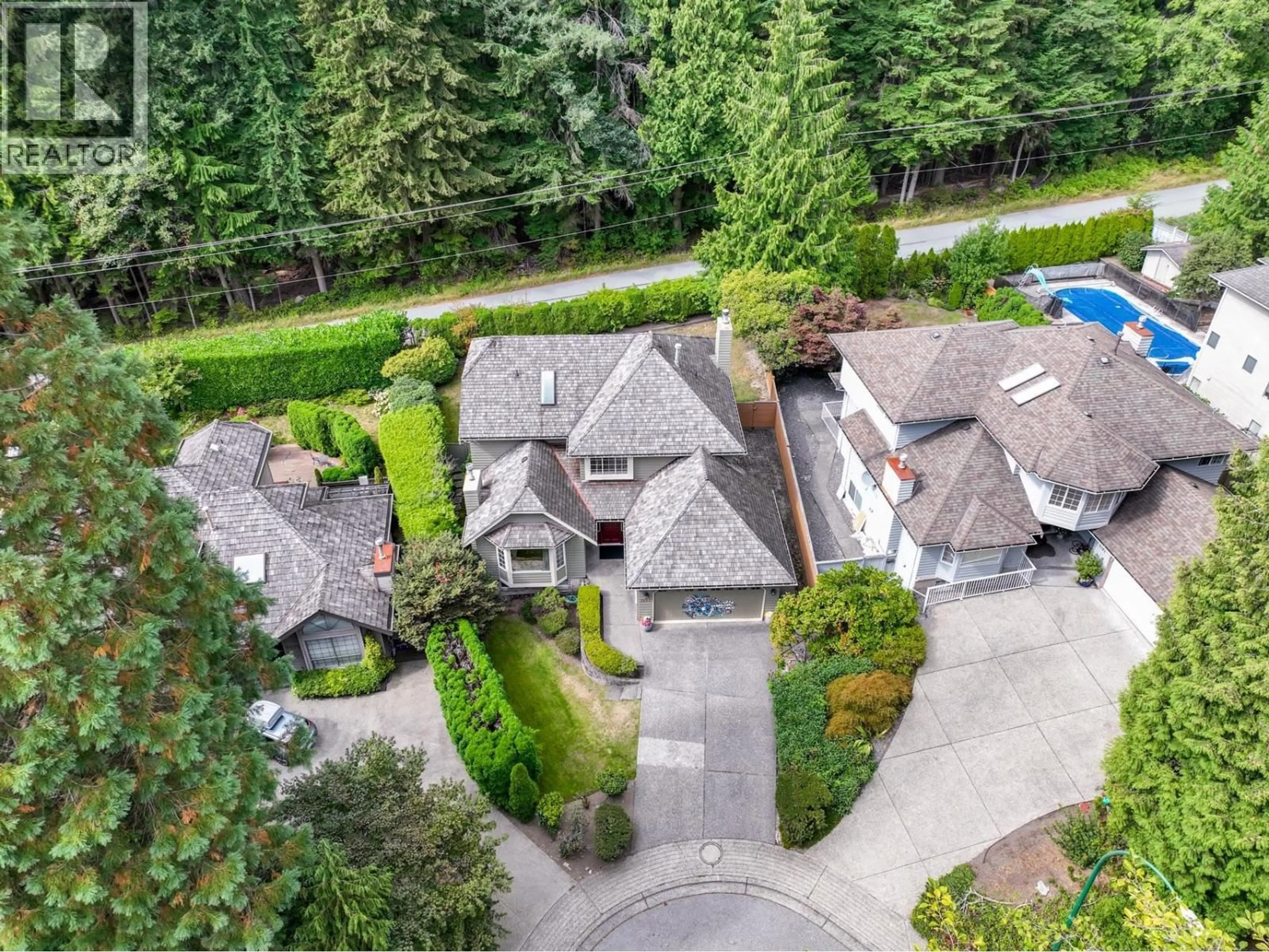 A pic from outside/outdoor area/front of a property/back of a property/a pic from drone, street for 5685 NANCY GREENE WAY, North Vancouver British Columbia V7R4W2