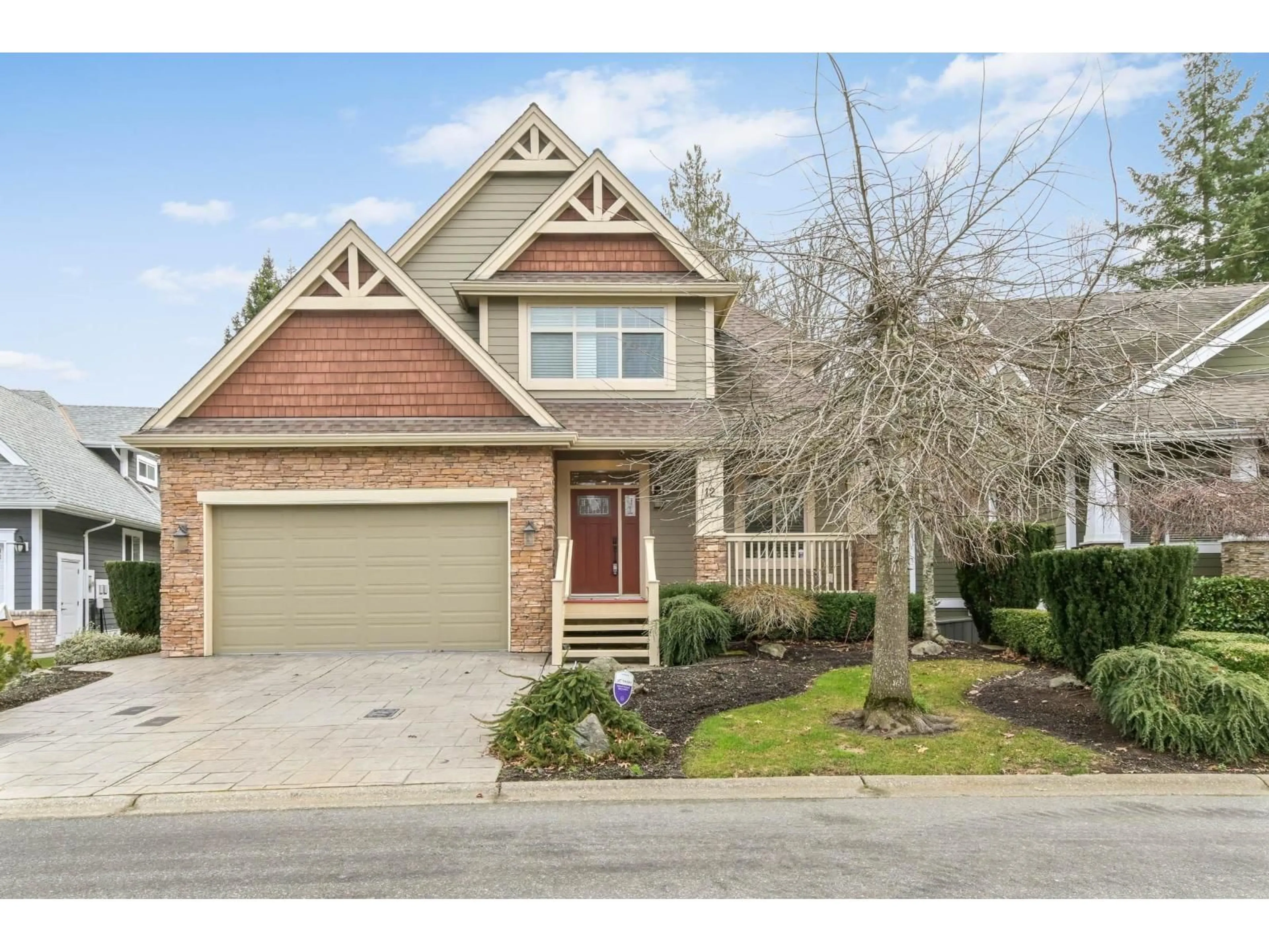 Home with brick exterior material, street for 12 - 3800 GOLF COURSE DRIVE, Abbotsford British Columbia V3G0A7