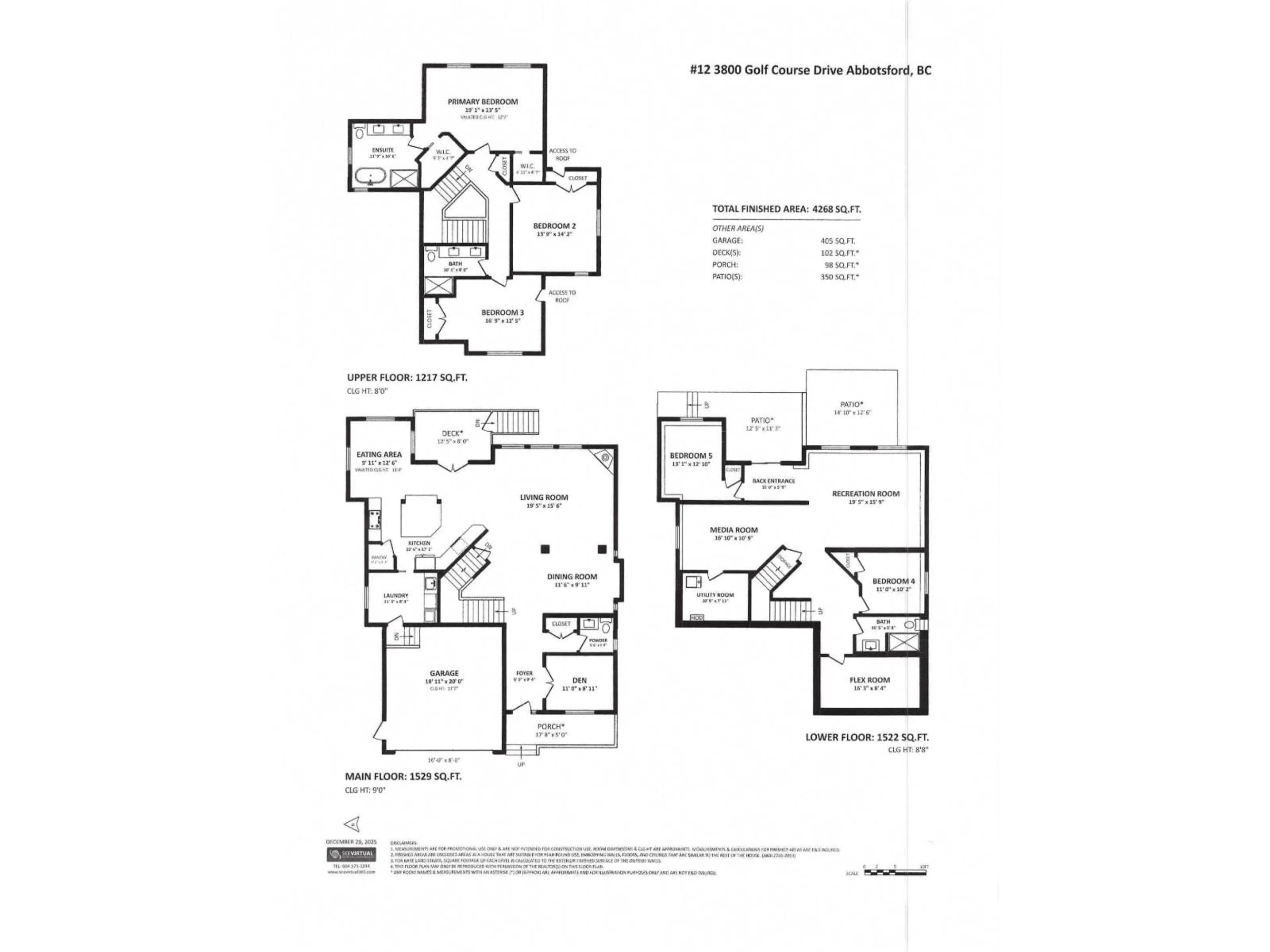 Floor plan for 12 - 3800 GOLF COURSE DRIVE, Abbotsford British Columbia V3G0A7
