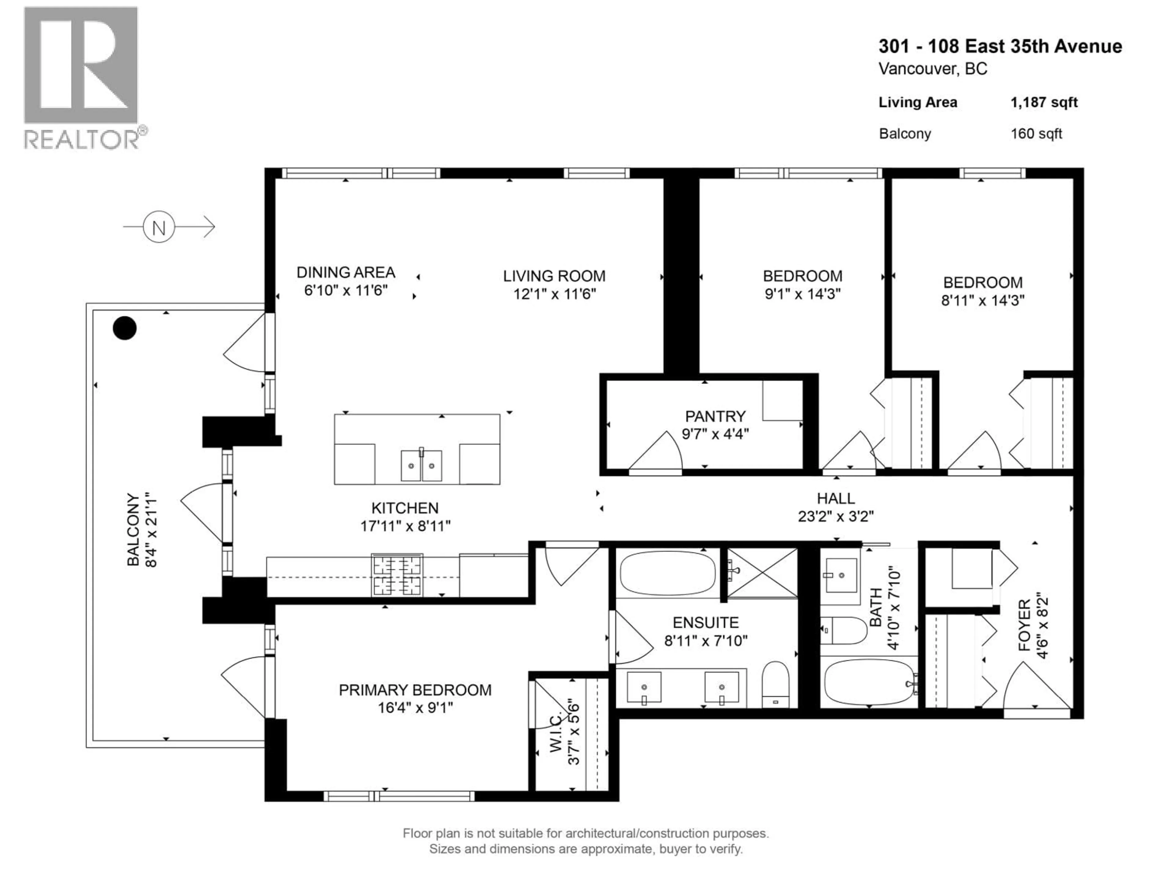 Floor plan for 301 - 108 35TH AVENUE, Vancouver British Columbia V5W1A6