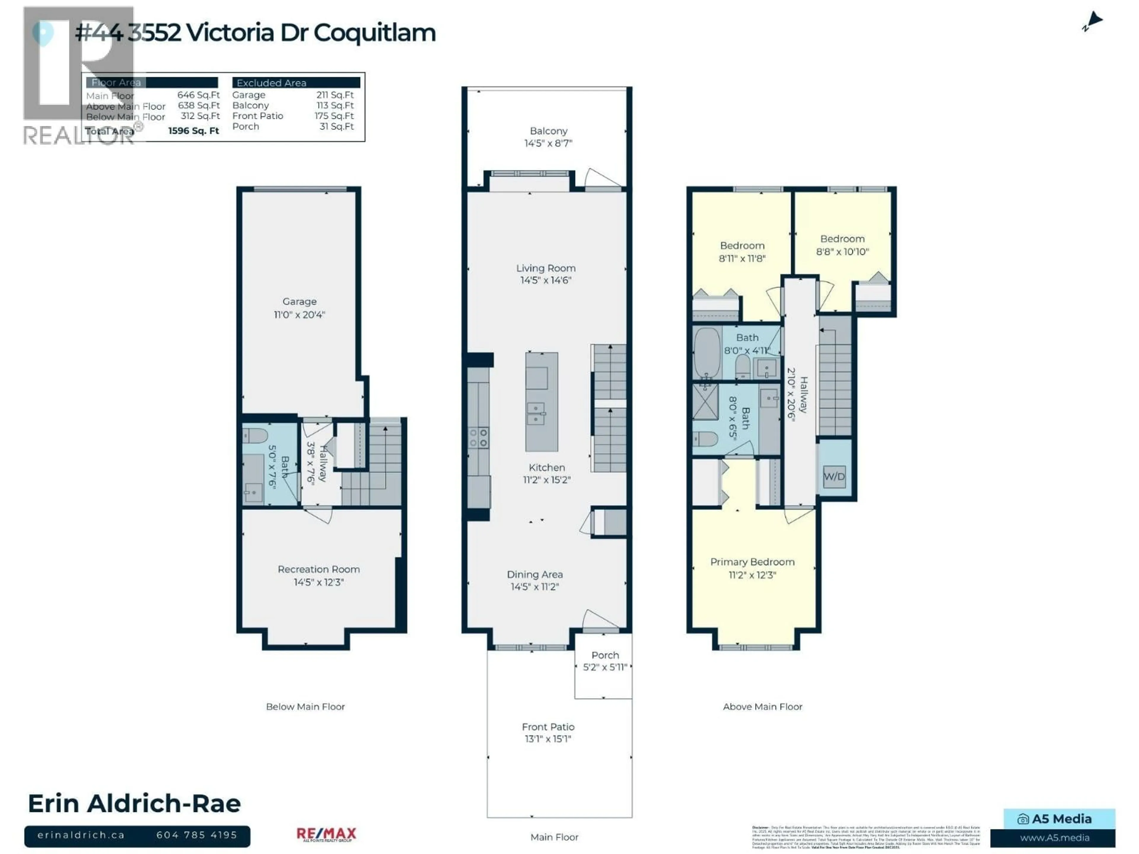 Floor plan for 44 - 3552 VICTORIA DRIVE, Coquitlam British Columbia V3E0N7