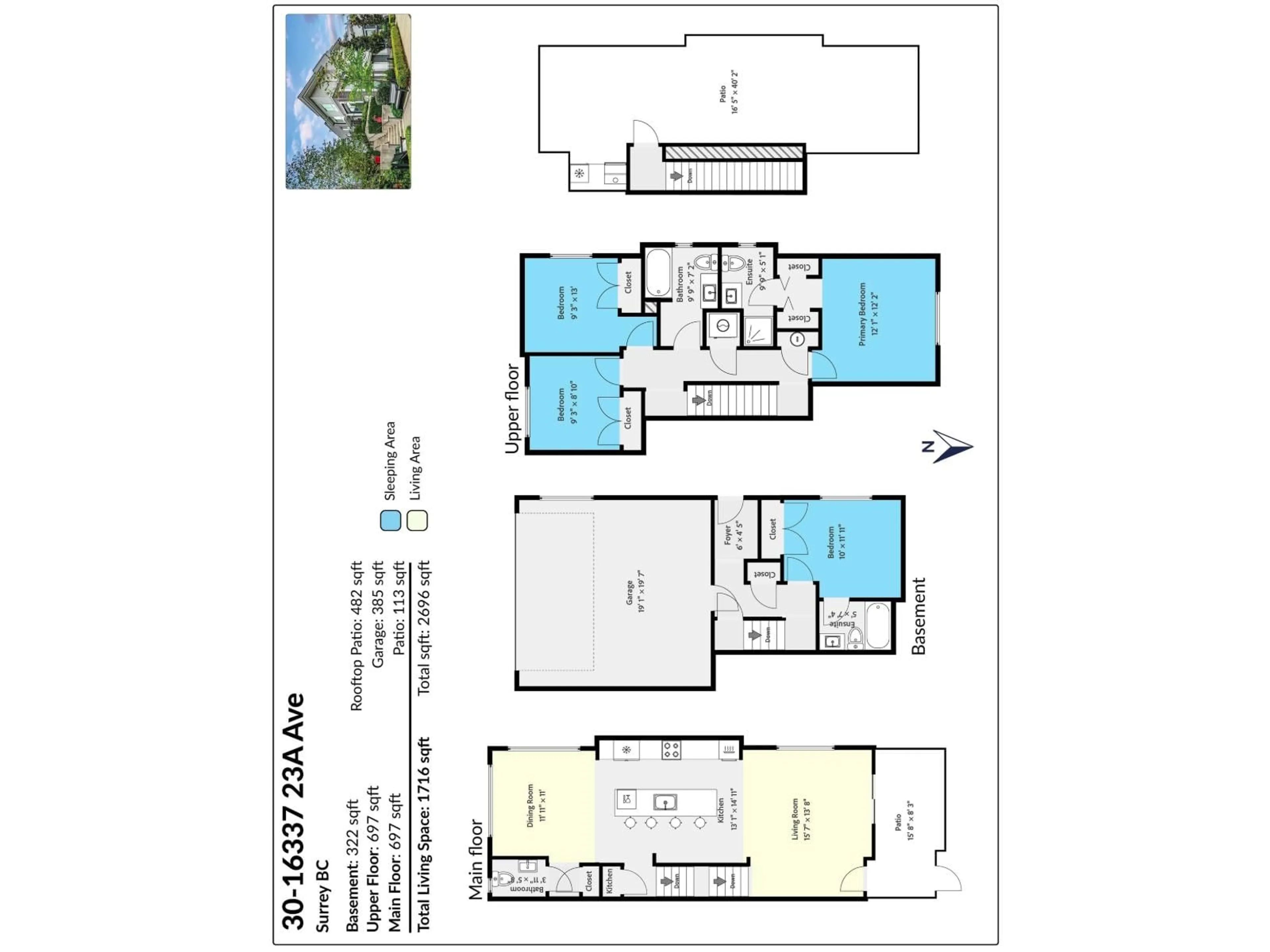 Floor plan for 30 - 16337 23A AVENUE, Surrey British Columbia V3Z0S3