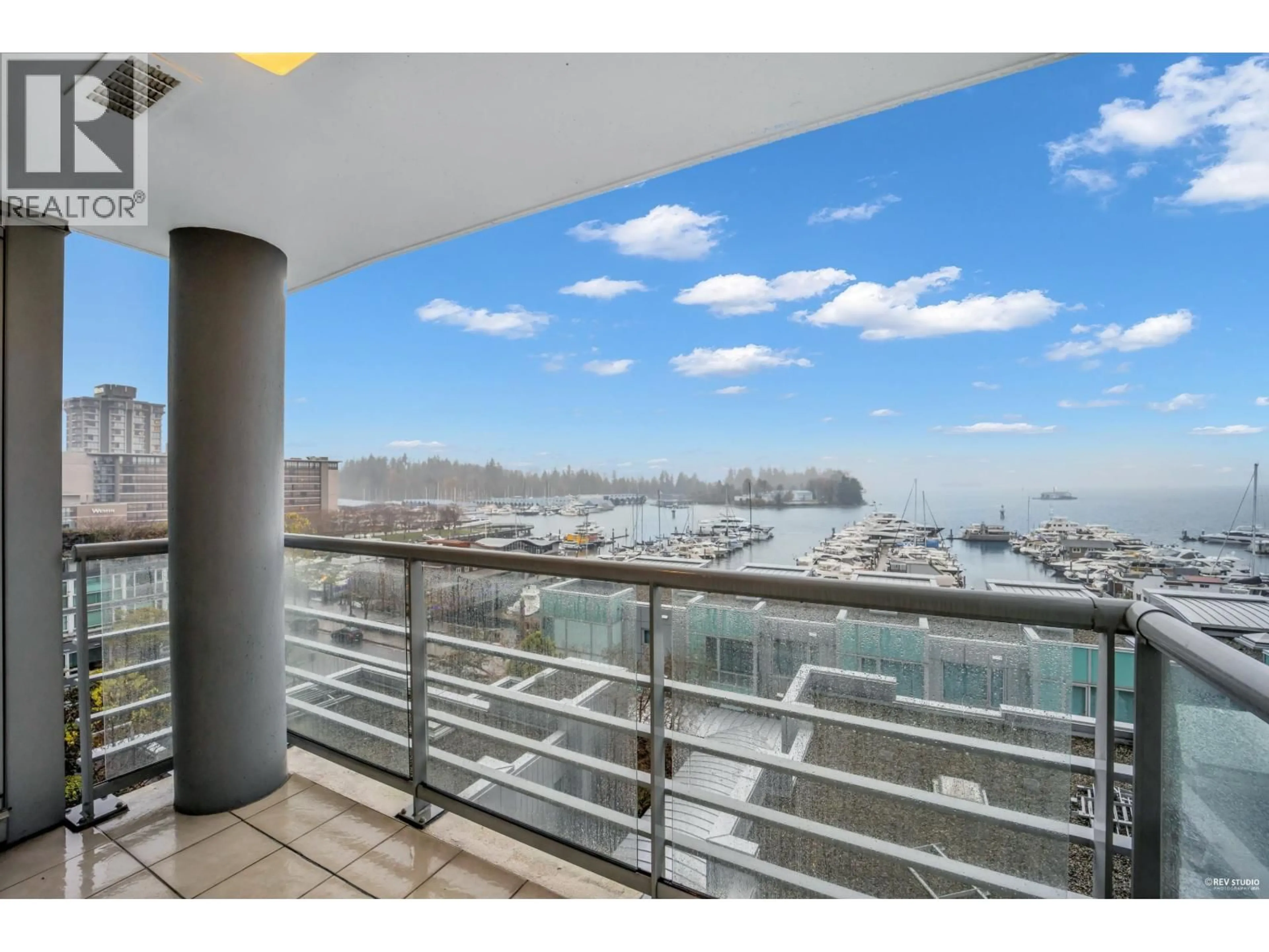 Balcony in the apartment, water/lake/river/ocean view for 602 - 590 NICOLA STREET, Vancouver British Columbia V6G3J8