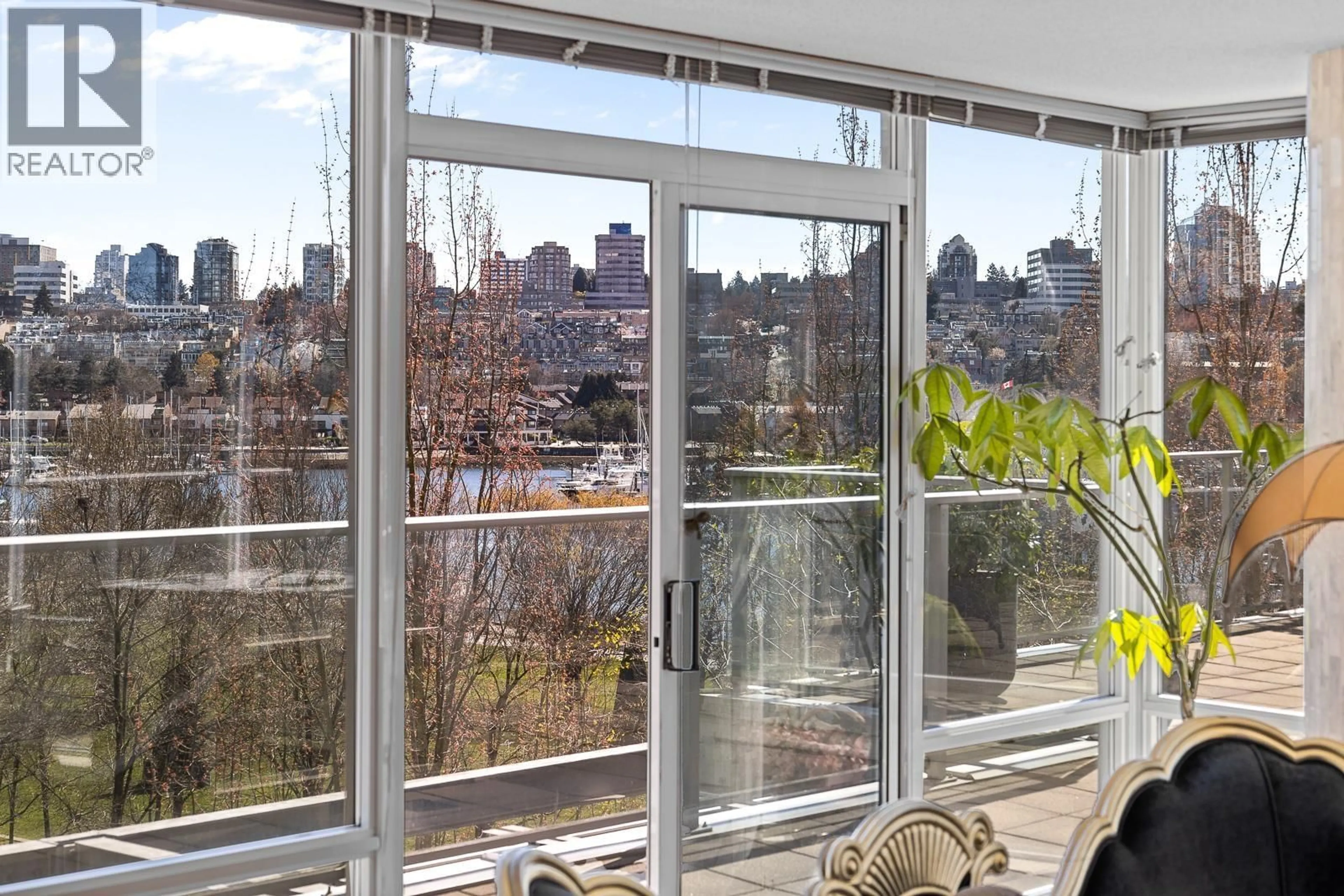 Balcony in the apartment, city buildings view from balcony for 301 - 638 BEACH CRESCENT, Vancouver British Columbia V6Z3H4