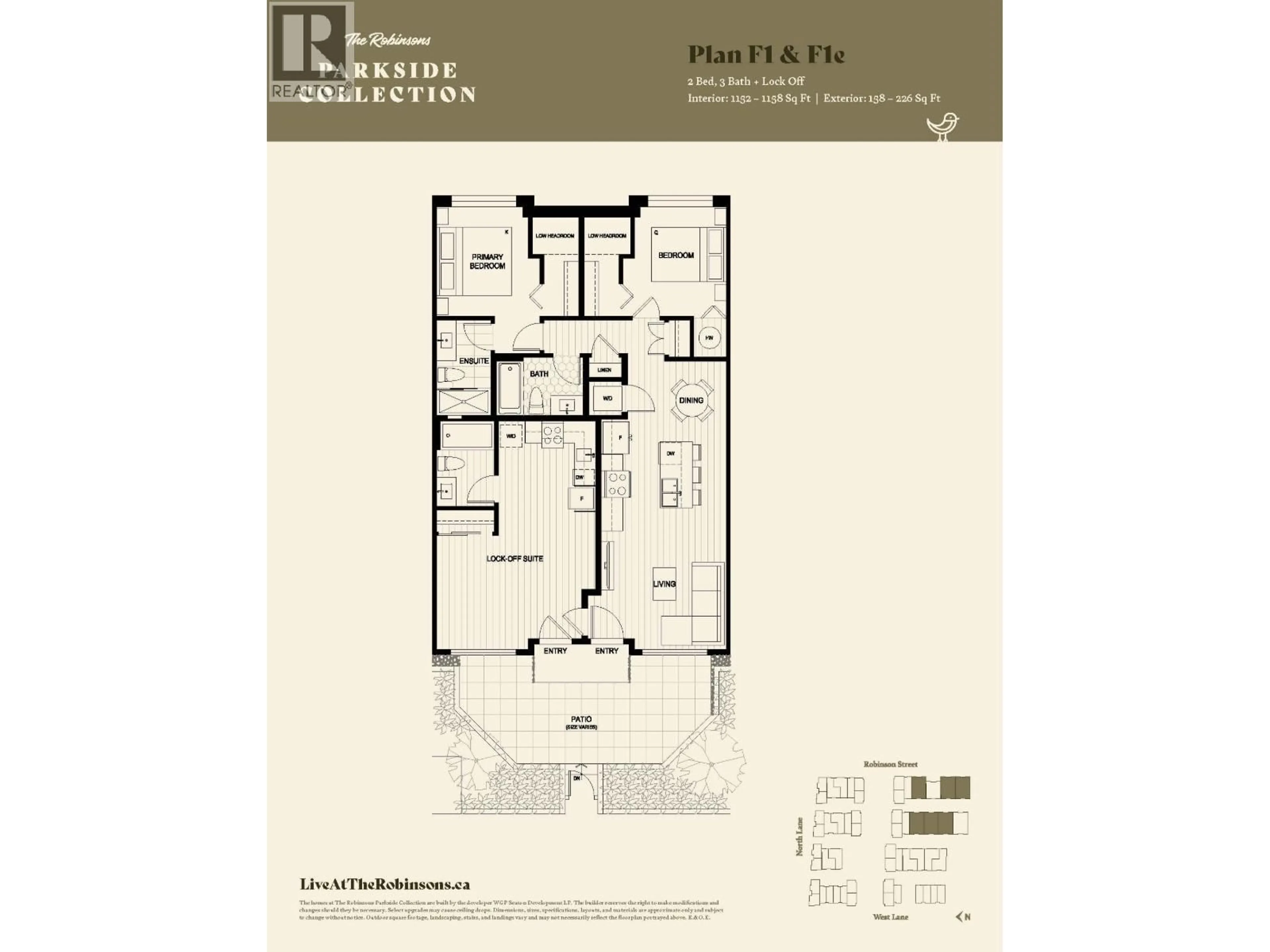 Floor plan for 120 - 720 ROBINSON STREET, Coquitlam British Columbia V3J0P9