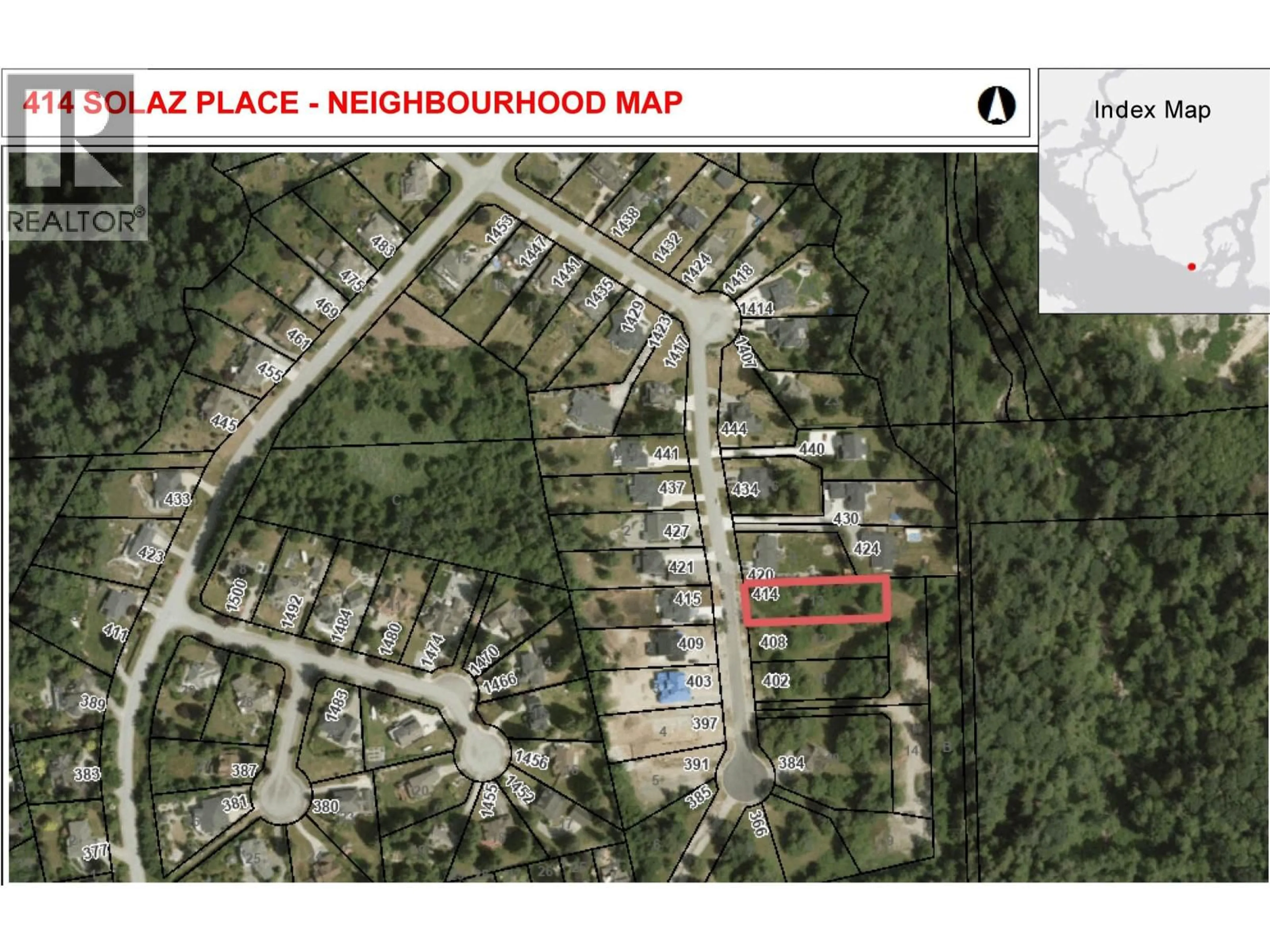 Picture of a map for 414 SOLAZ PLACE, Gibsons British Columbia V0N1V5