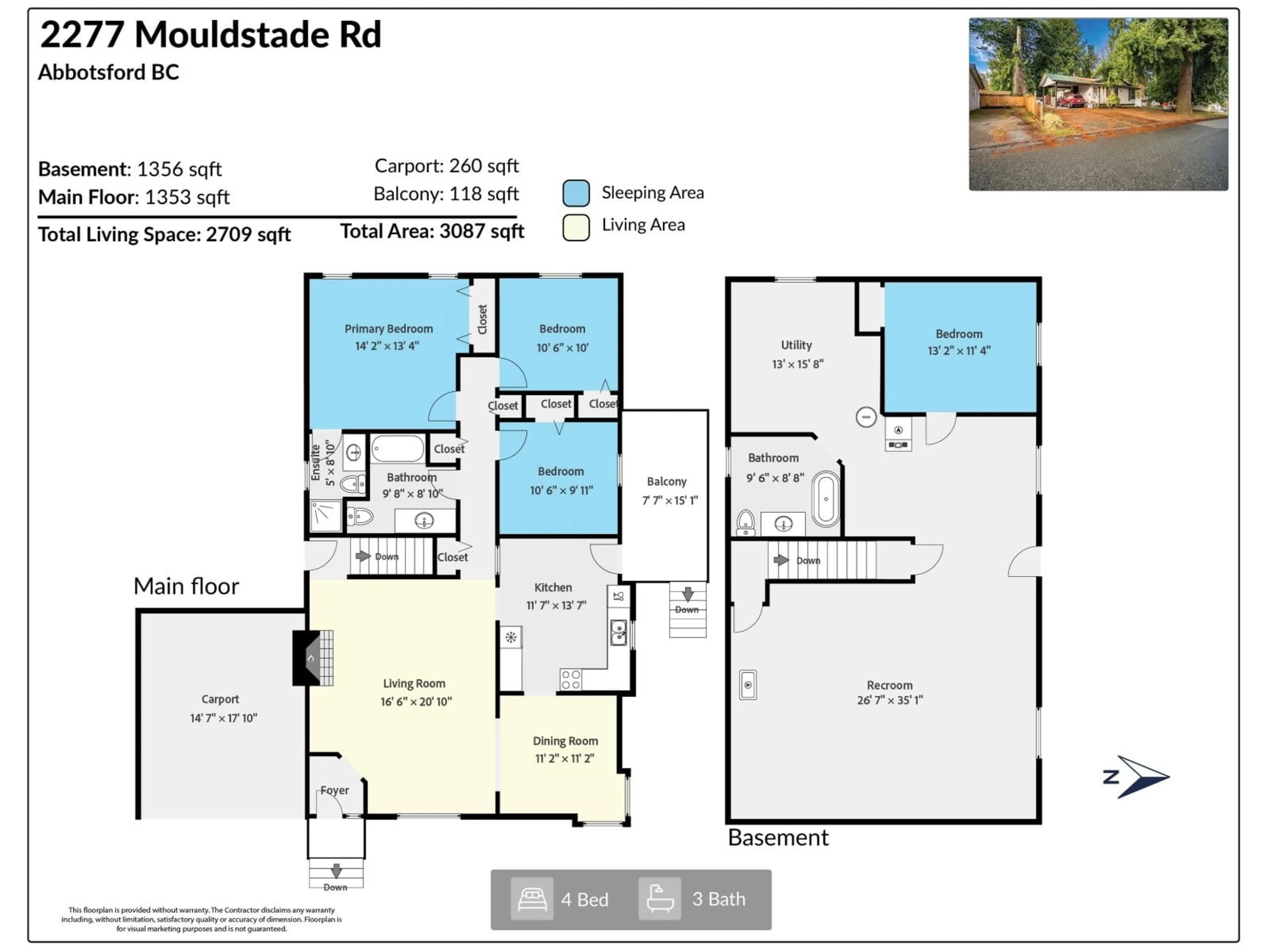 Floor plan for 2277 MOULDSTADE ROAD, Abbotsford British Columbia V2S3X5