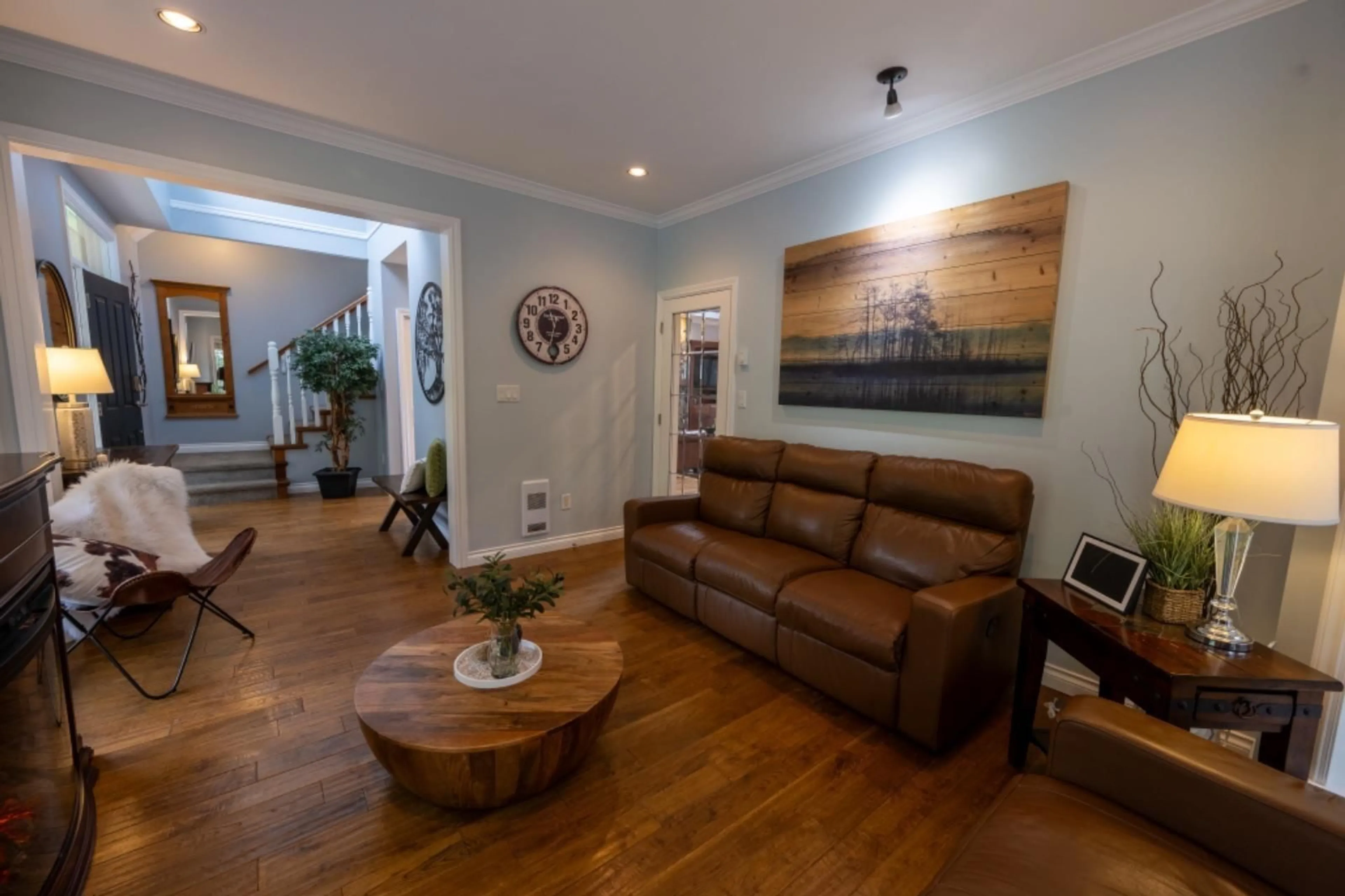 Living room with furniture, wood/laminate floor for 58241 FANCHER ROAD, Laidlaw British Columbia V0X1L2