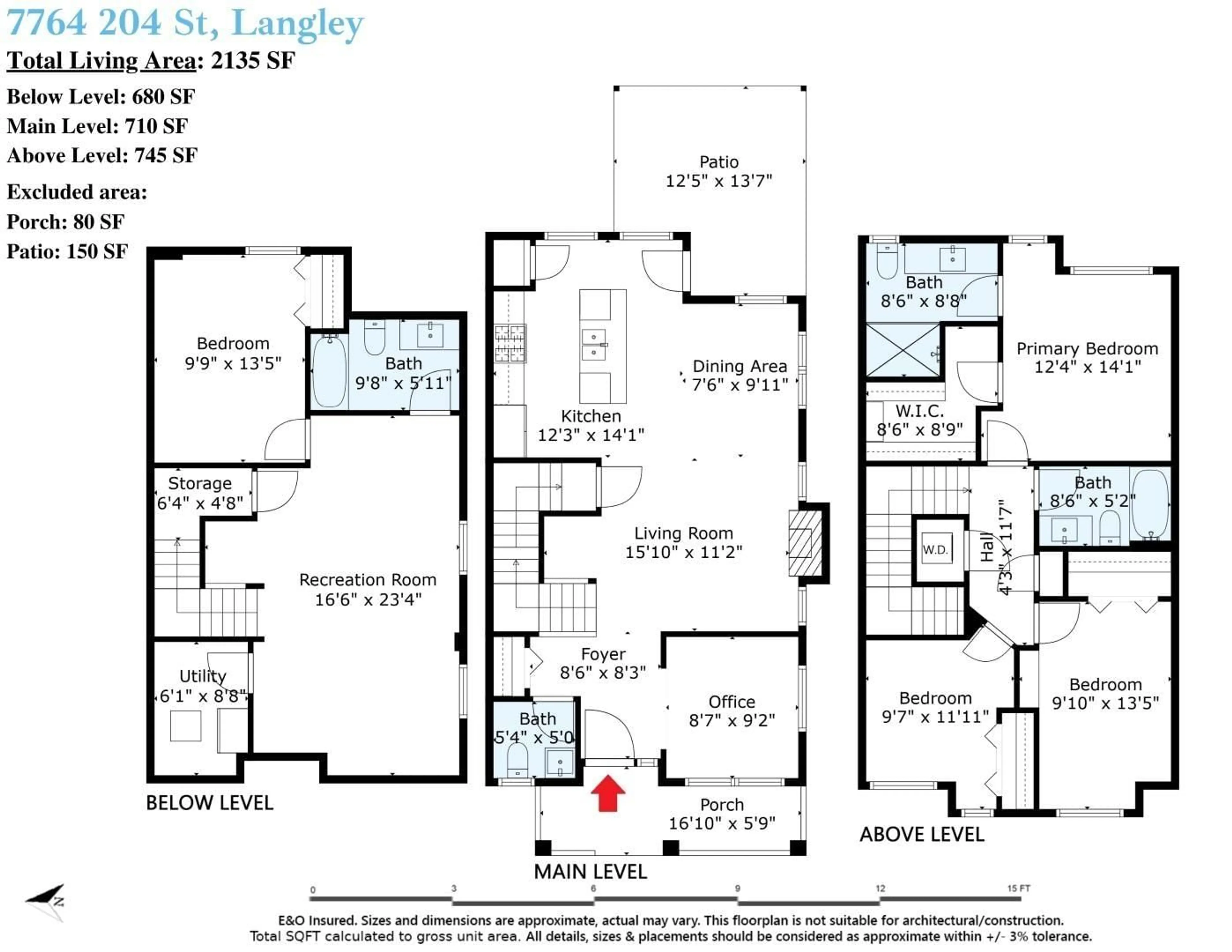 Floor plan for 7764 204 STREET, Langley British Columbia V2Y4K3