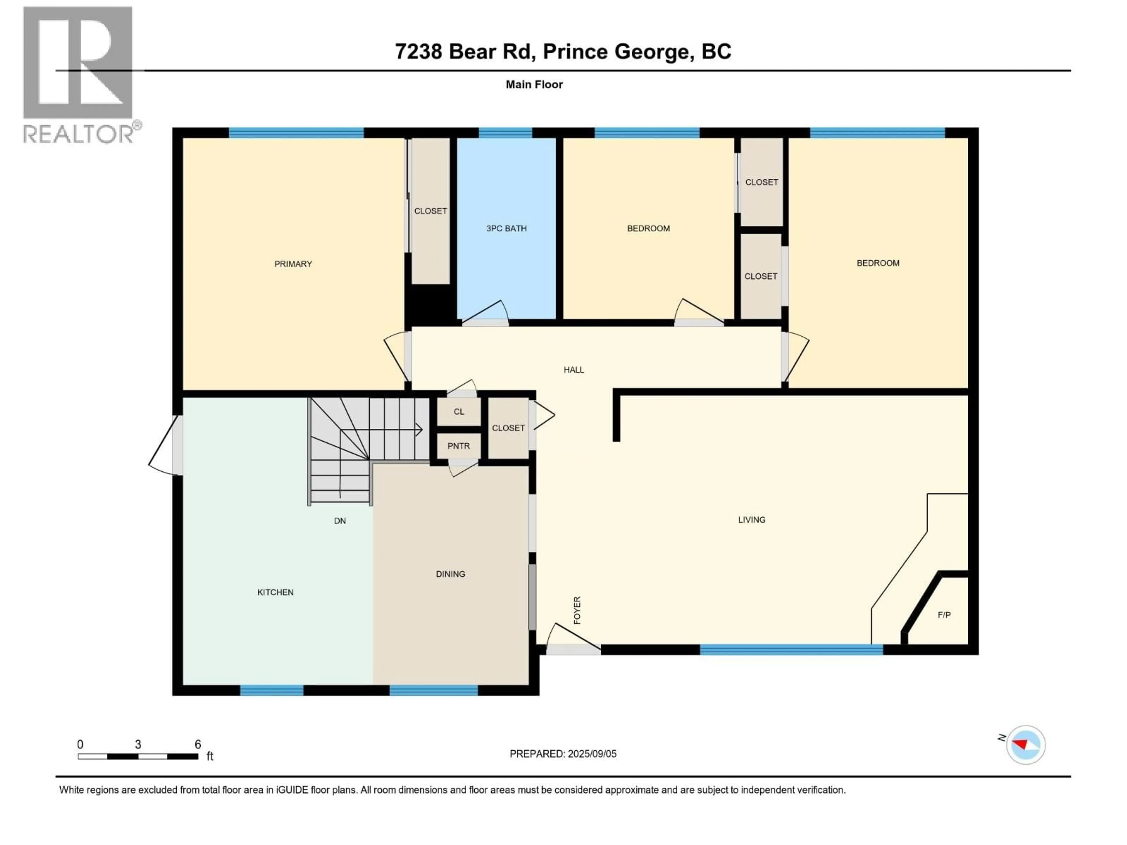 Floor plan for 7238 BEAR ROAD, Prince George British Columbia V2N5N7