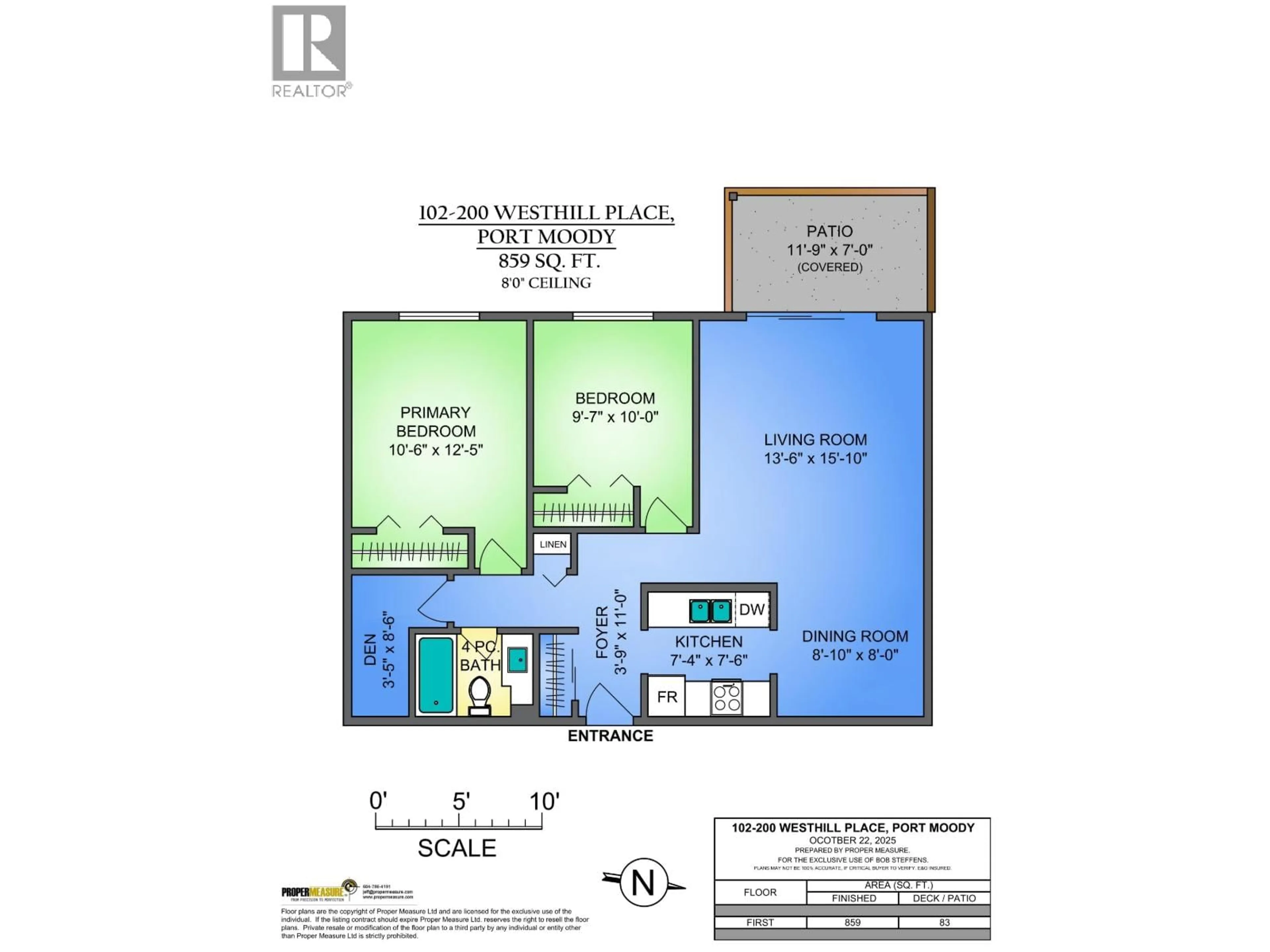 Floor plan for 102 - 200 WESTHILL PLACE, Port Moody British Columbia V3H1V2