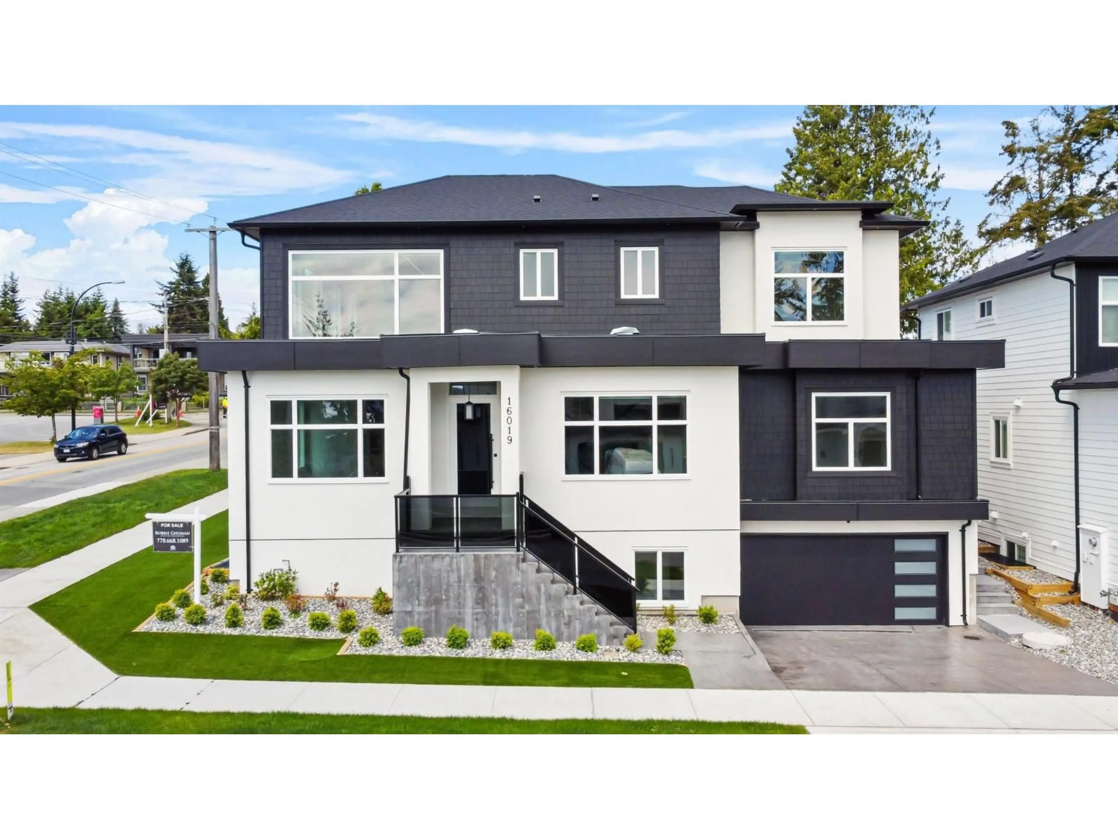 Home with vinyl exterior material, street for 16019 9A AVENUE, Surrey British Columbia V4A9A7