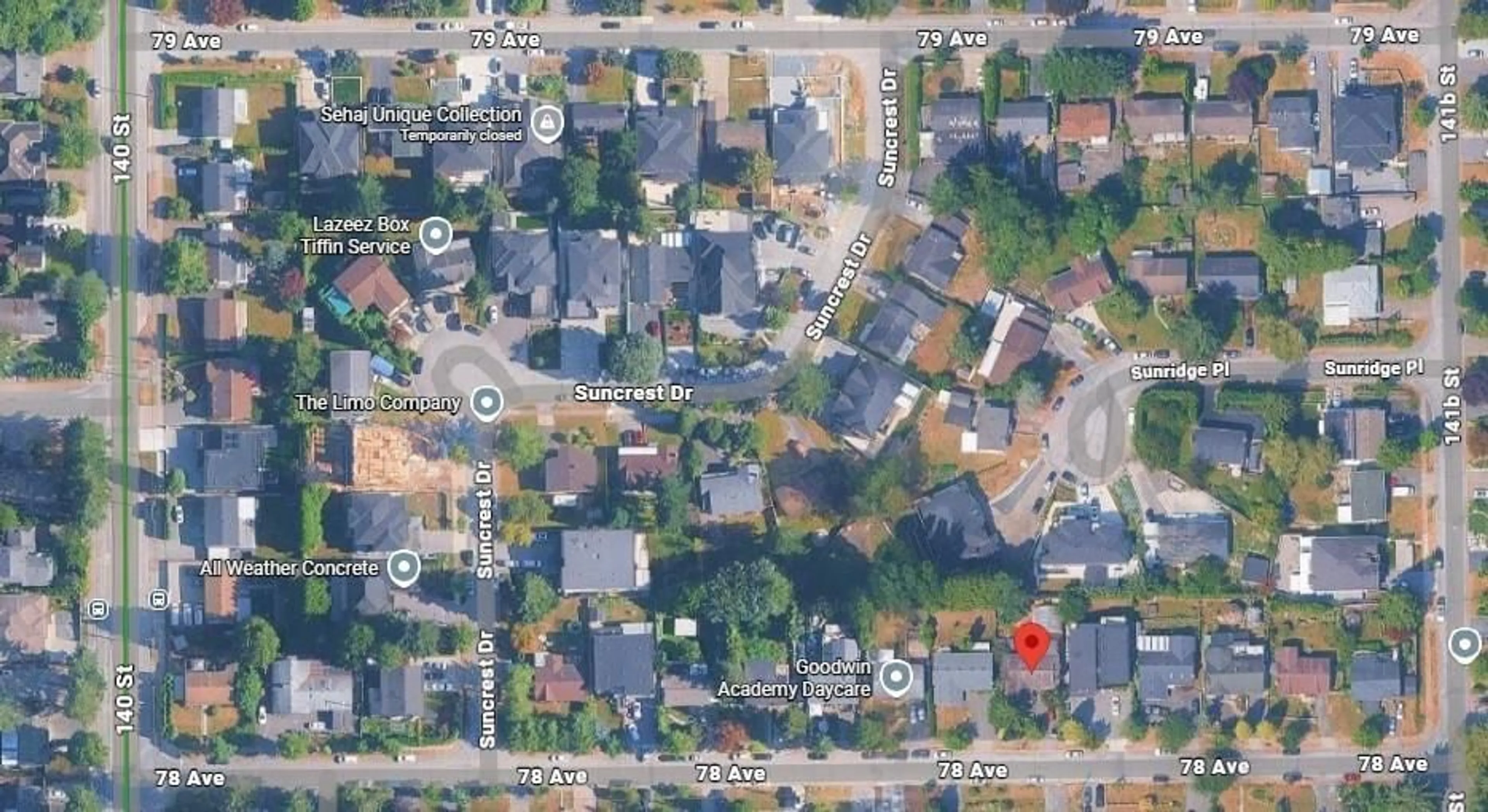 A pic from outside/outdoor area/front of a property/back of a property/a pic from drone, street for 14119 78 AVENUE, Surrey British Columbia V3W6J5
