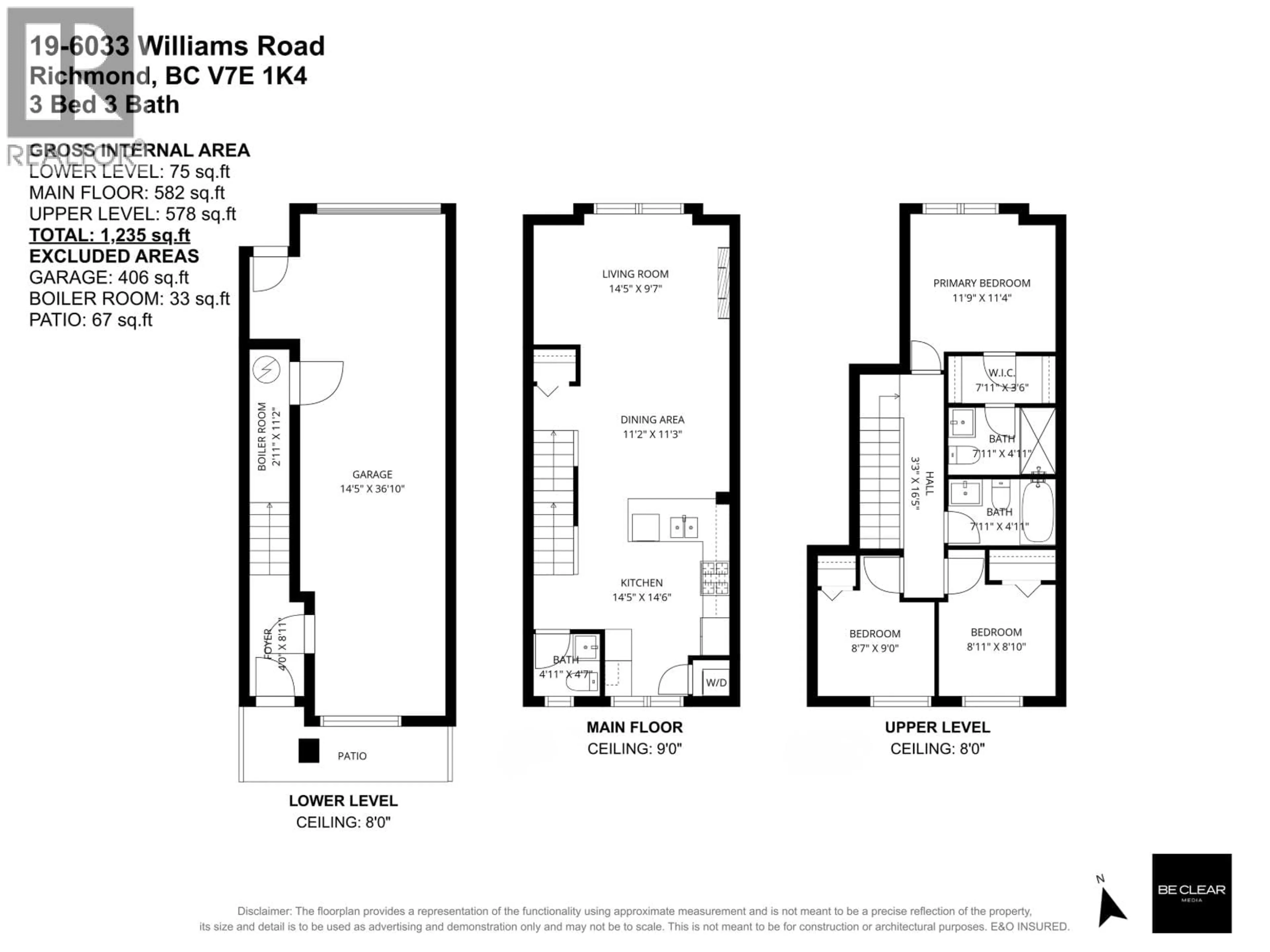 Floor plan for 19 - 6033 WILLIAMS ROAD, Richmond British Columbia V7E1K4