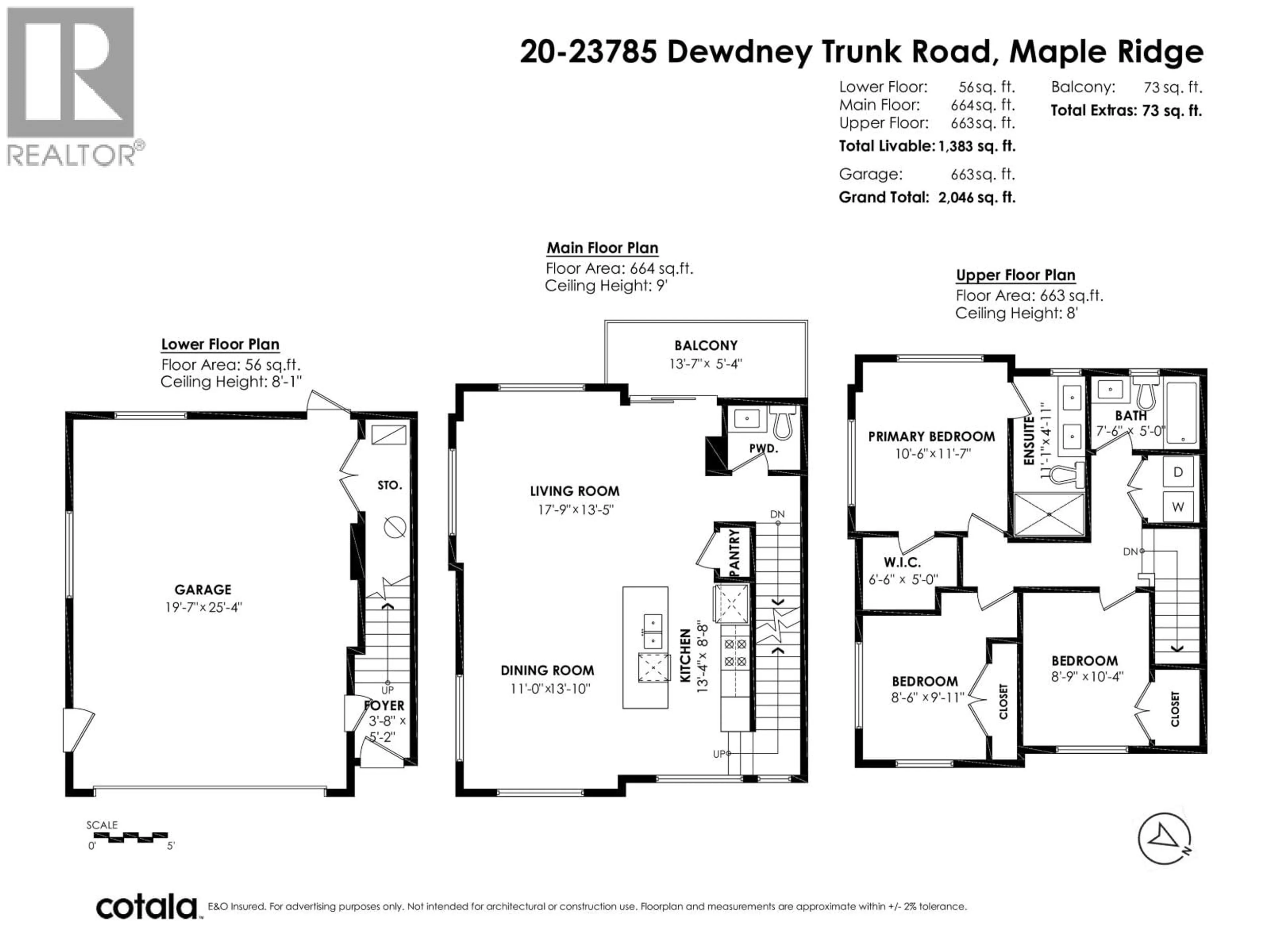 Floor plan for 20 - 23785 DEWDNEY TRUNK ROAD, Maple Ridge British Columbia V4R0H8