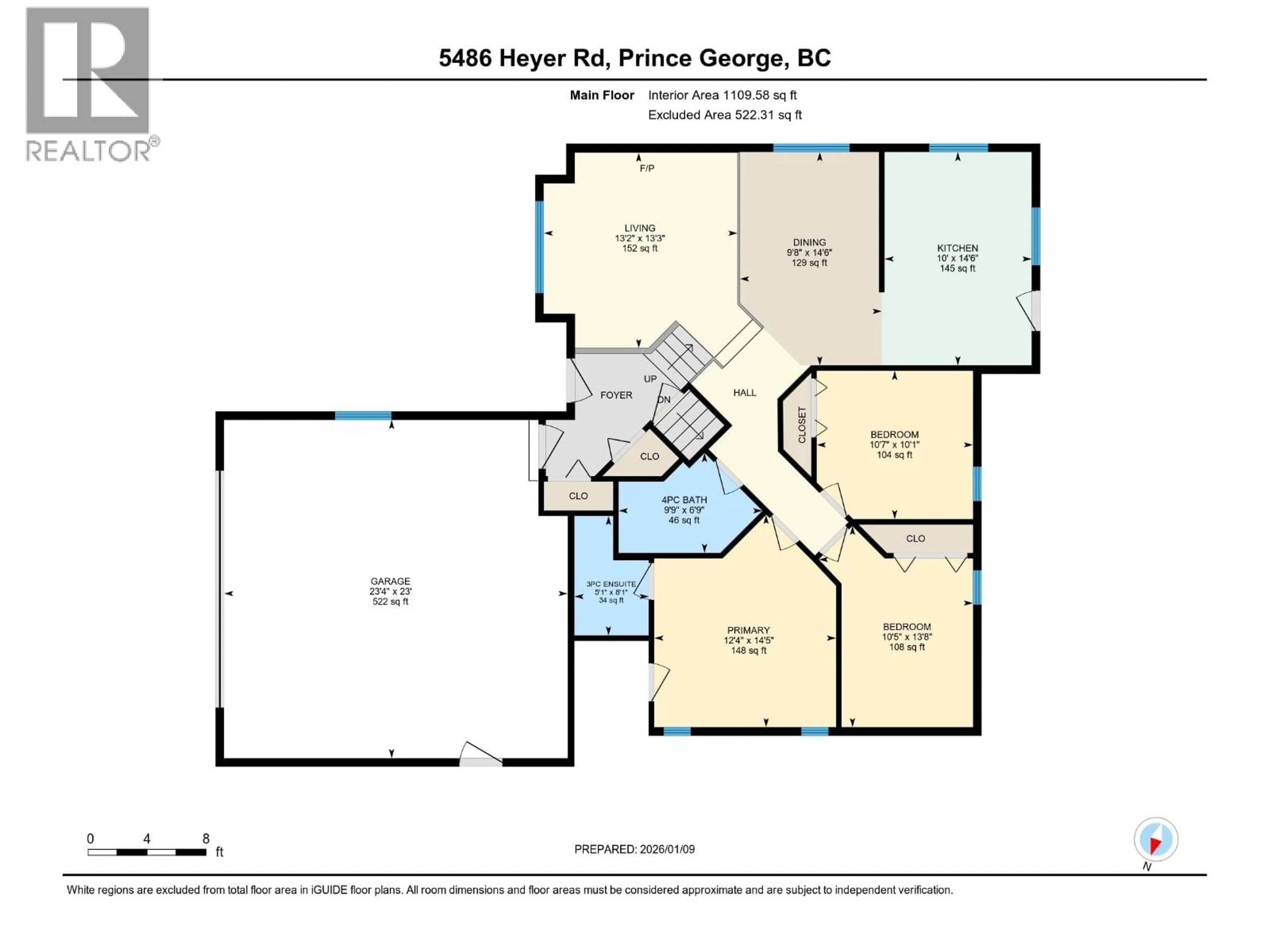 Floor plan for 5486 HEYER ROAD, Prince George British Columbia V2N6J3