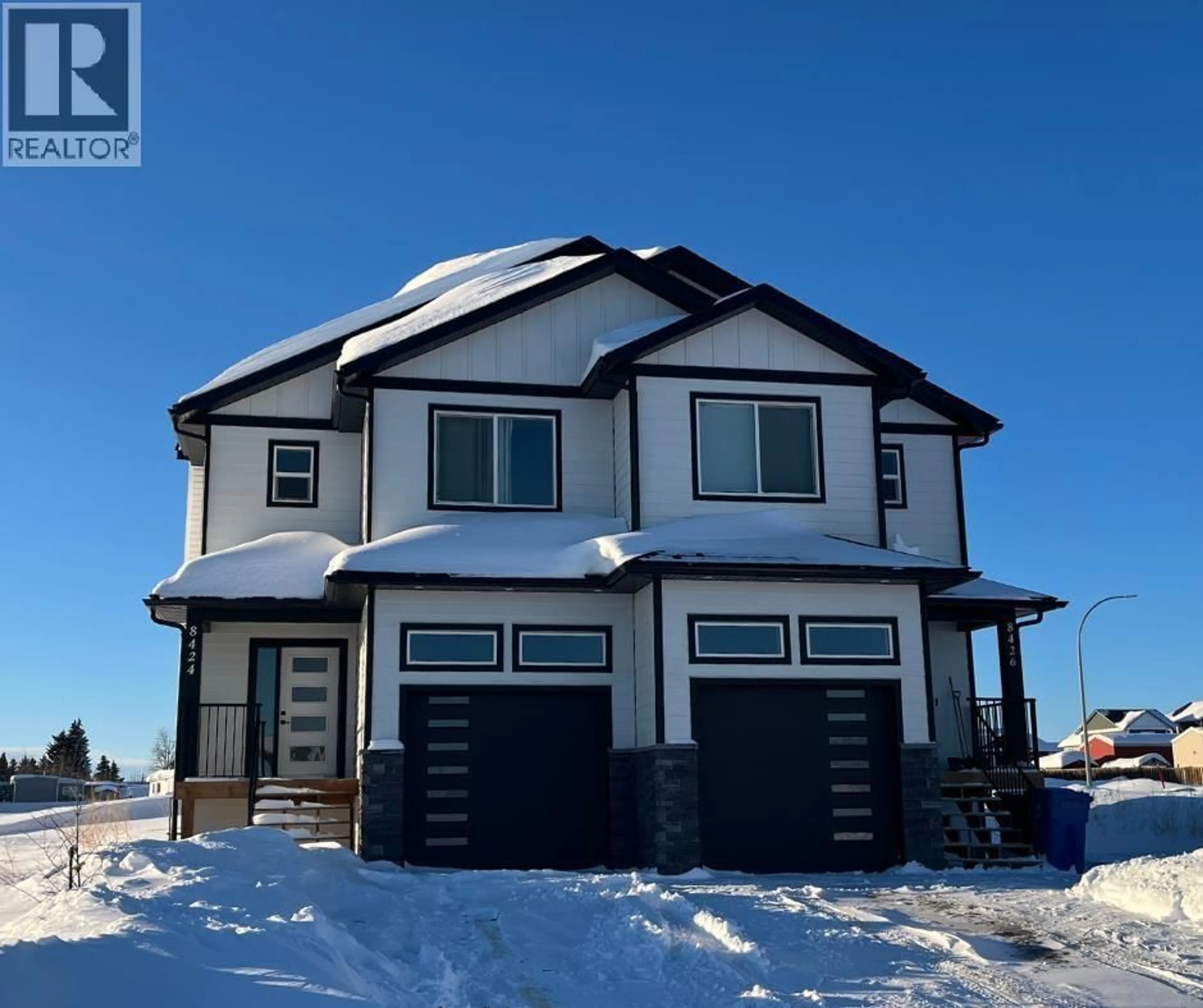 Home with vinyl exterior material, street for 8424 81A STREET, Fort St. John British Columbia V1J0P9