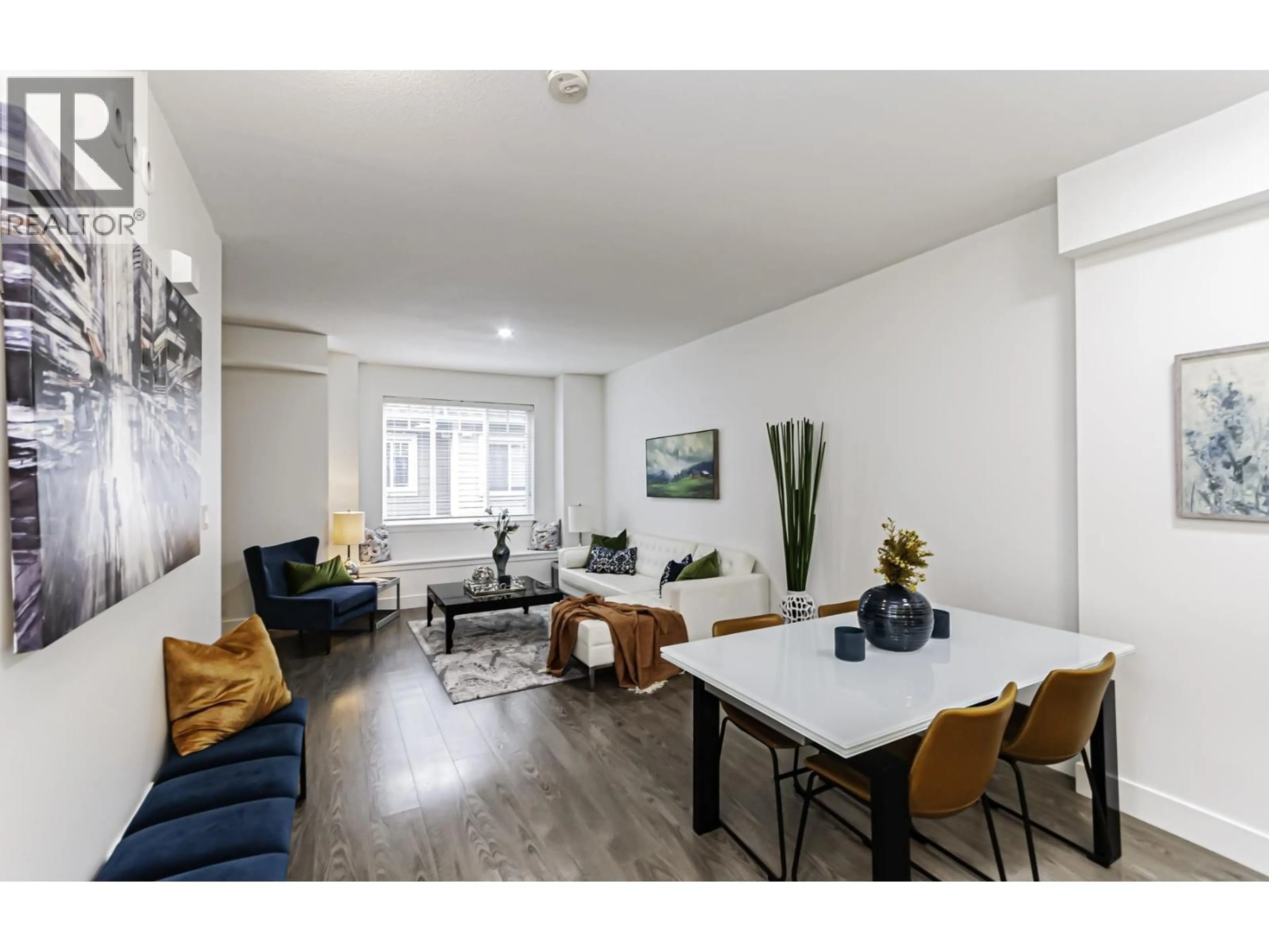 Living room with furniture, wood/laminate floor for 8 - 9780 GENERAL CURRIE ROAD, Richmond British Columbia V6Y0J9