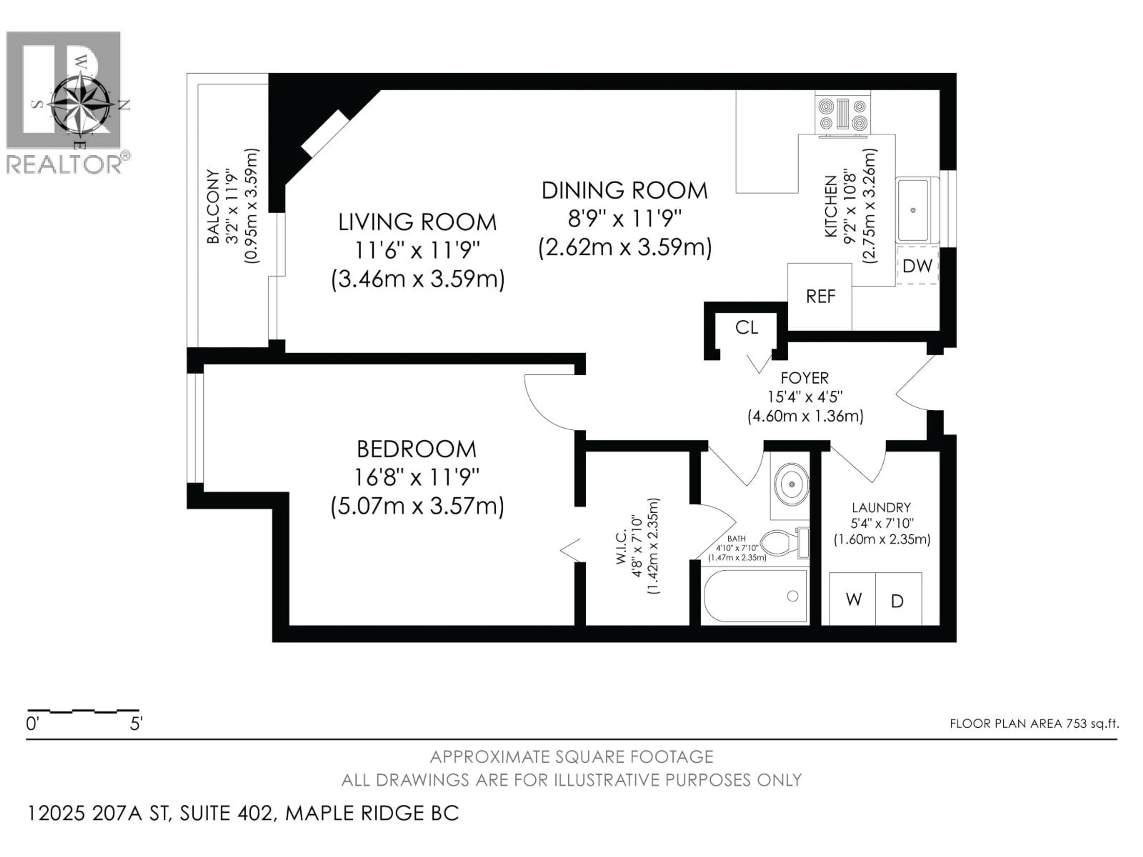 Floor plan for 402 - 12025 207A STREET, Maple Ridge British Columbia V2X0R3