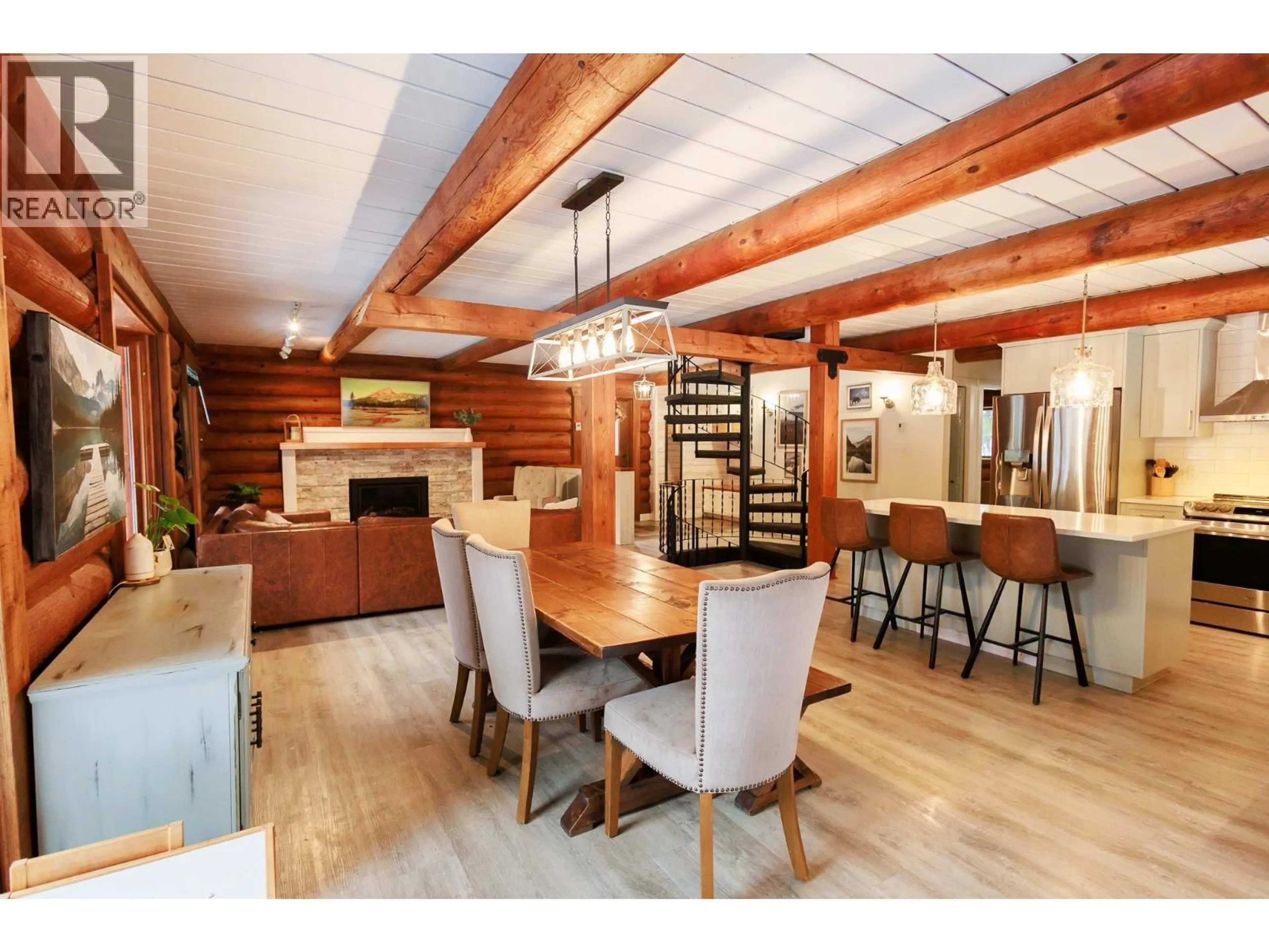 Open concept kitchen, wood/laminate floor for 4550 COPPER RIVER ROAD, Terrace British Columbia V8G0A5