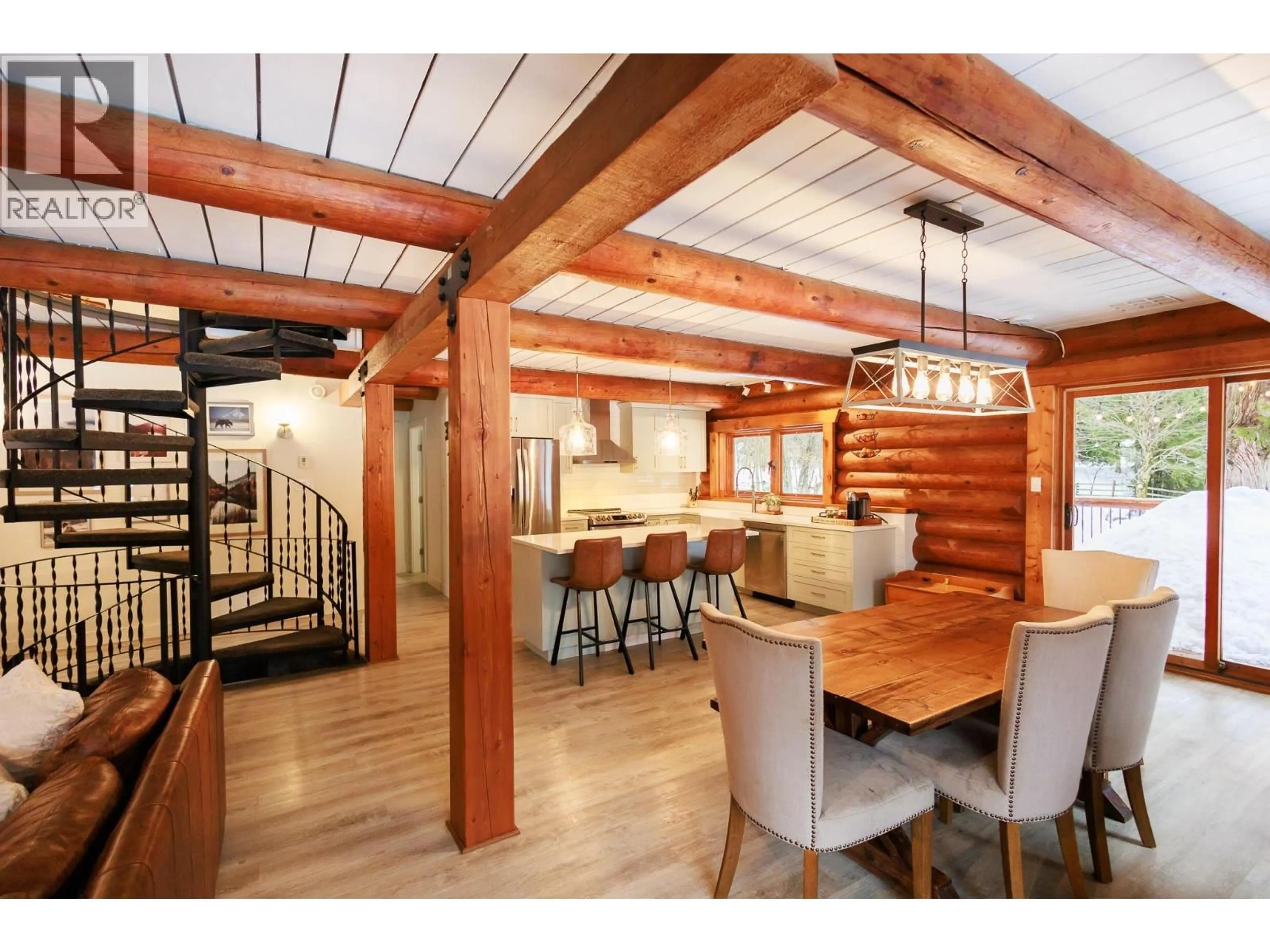 Open concept kitchen, wood/laminate floor for 4550 COPPER RIVER ROAD, Terrace British Columbia V8G0A5