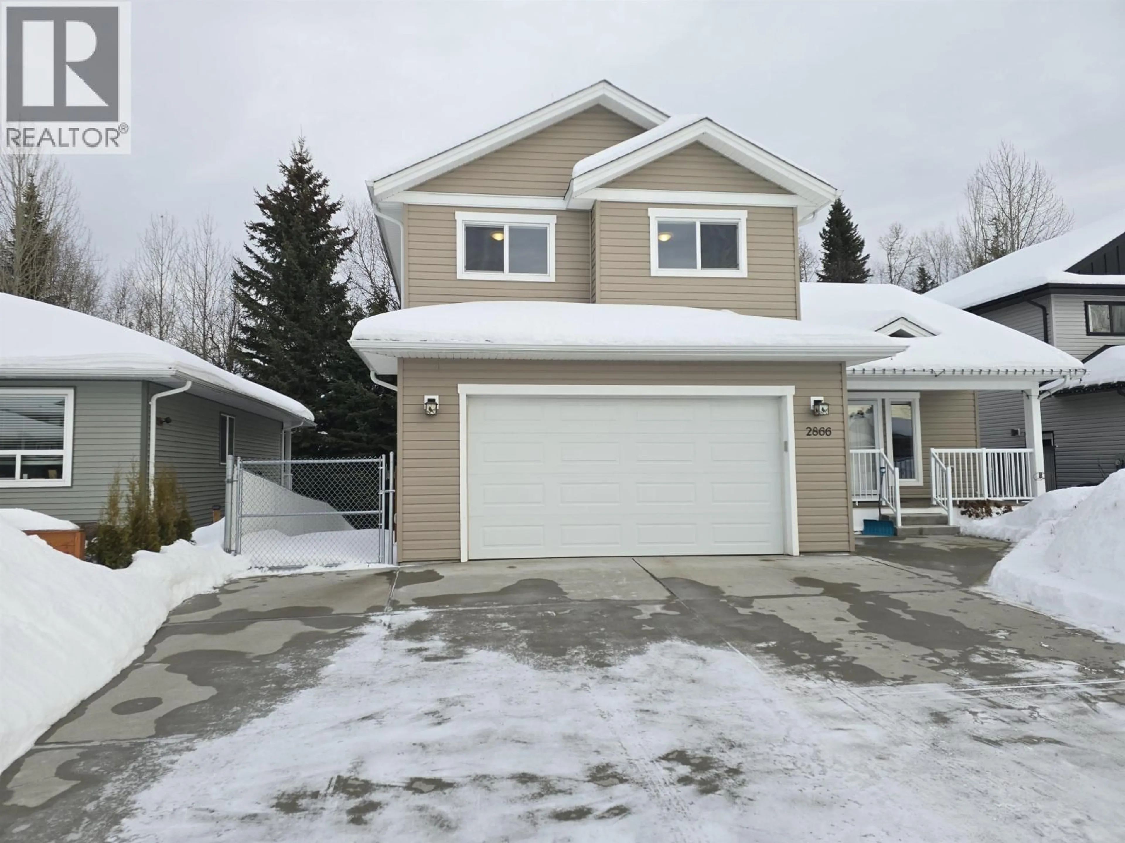 Home with vinyl exterior material, street for 2866 GREENFOREST CRESCENT, Prince George British Columbia V2K5B5