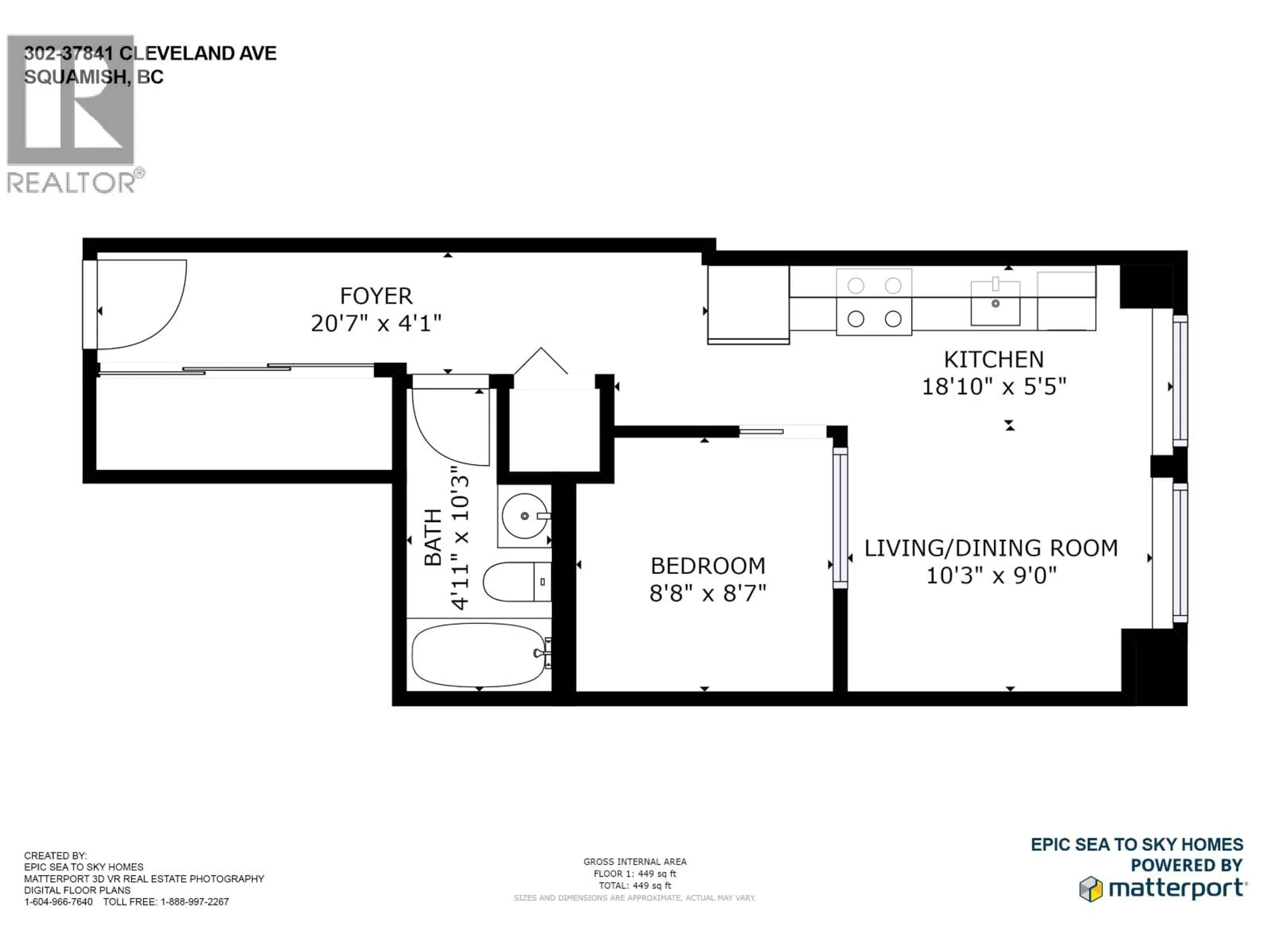 Floor plan for 302 - 37841 CLEVELAND AVENUE, Squamish British Columbia V8B0S8