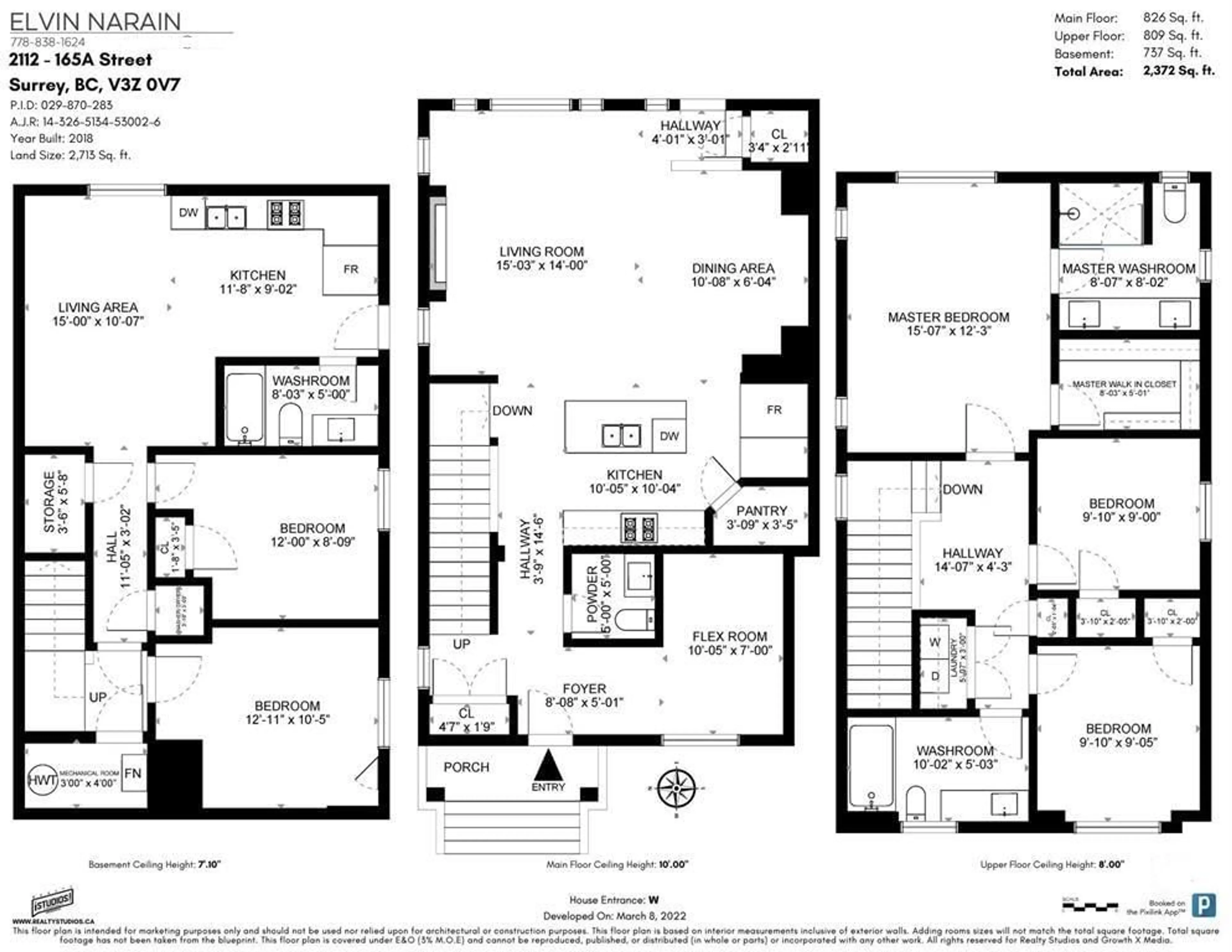 Floor plan for 2112 165A STREET, Surrey British Columbia V3Z0V7