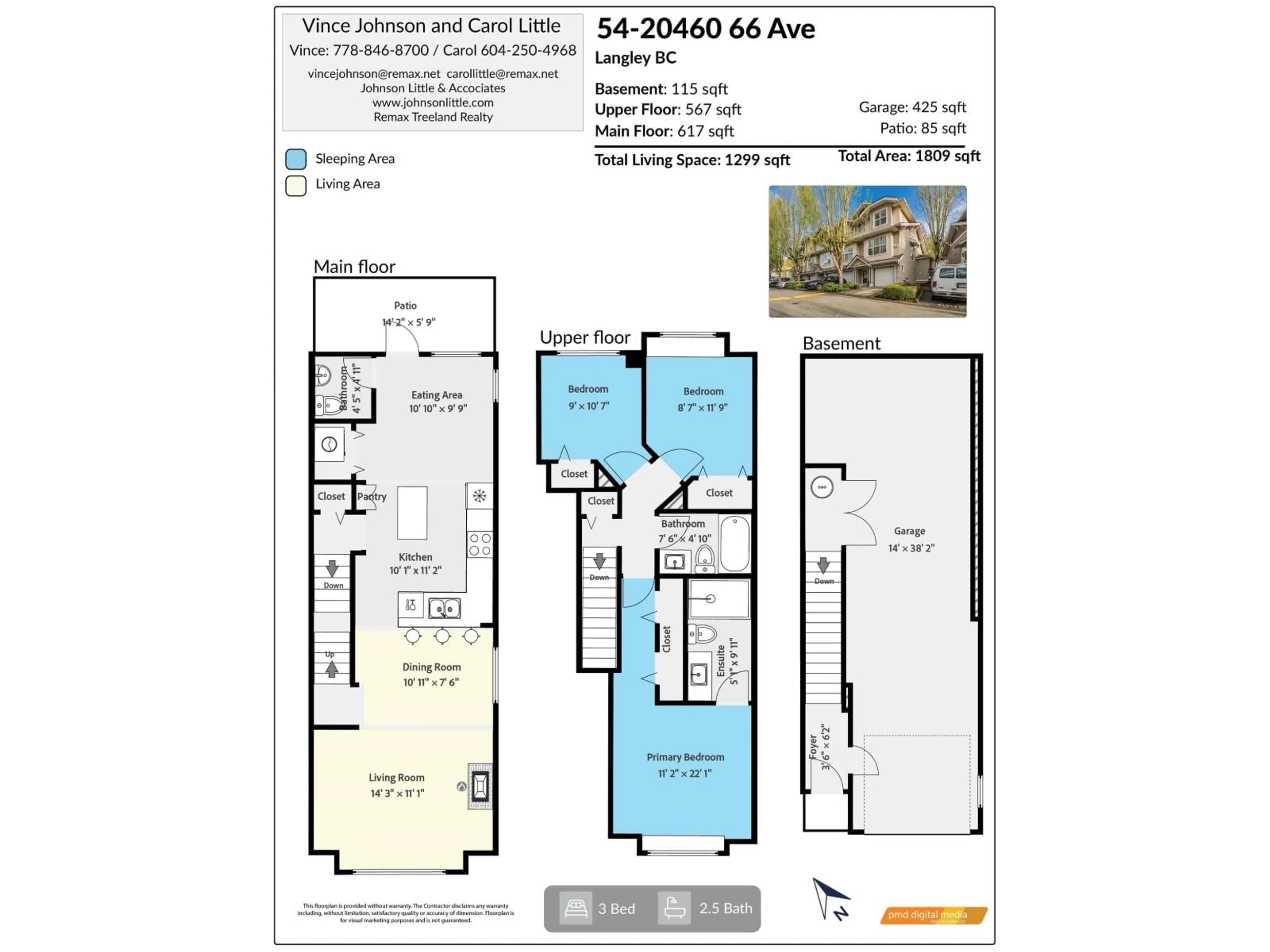Floor plan for 54 - 20460 66 AVENUE, Langley British Columbia V2Y3B6