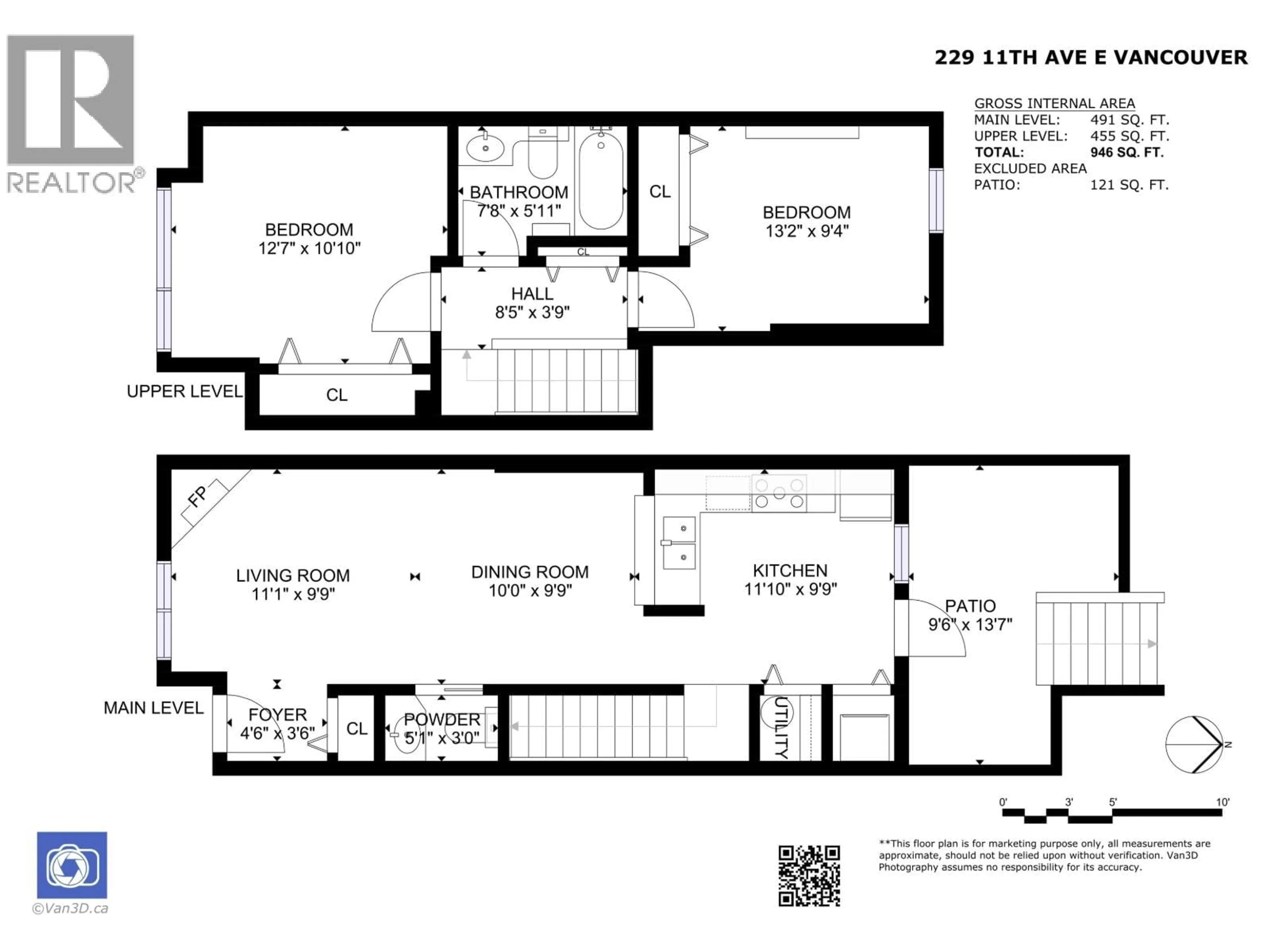 Floor plan for 229 11TH AVENUE, Vancouver British Columbia V5T2C4