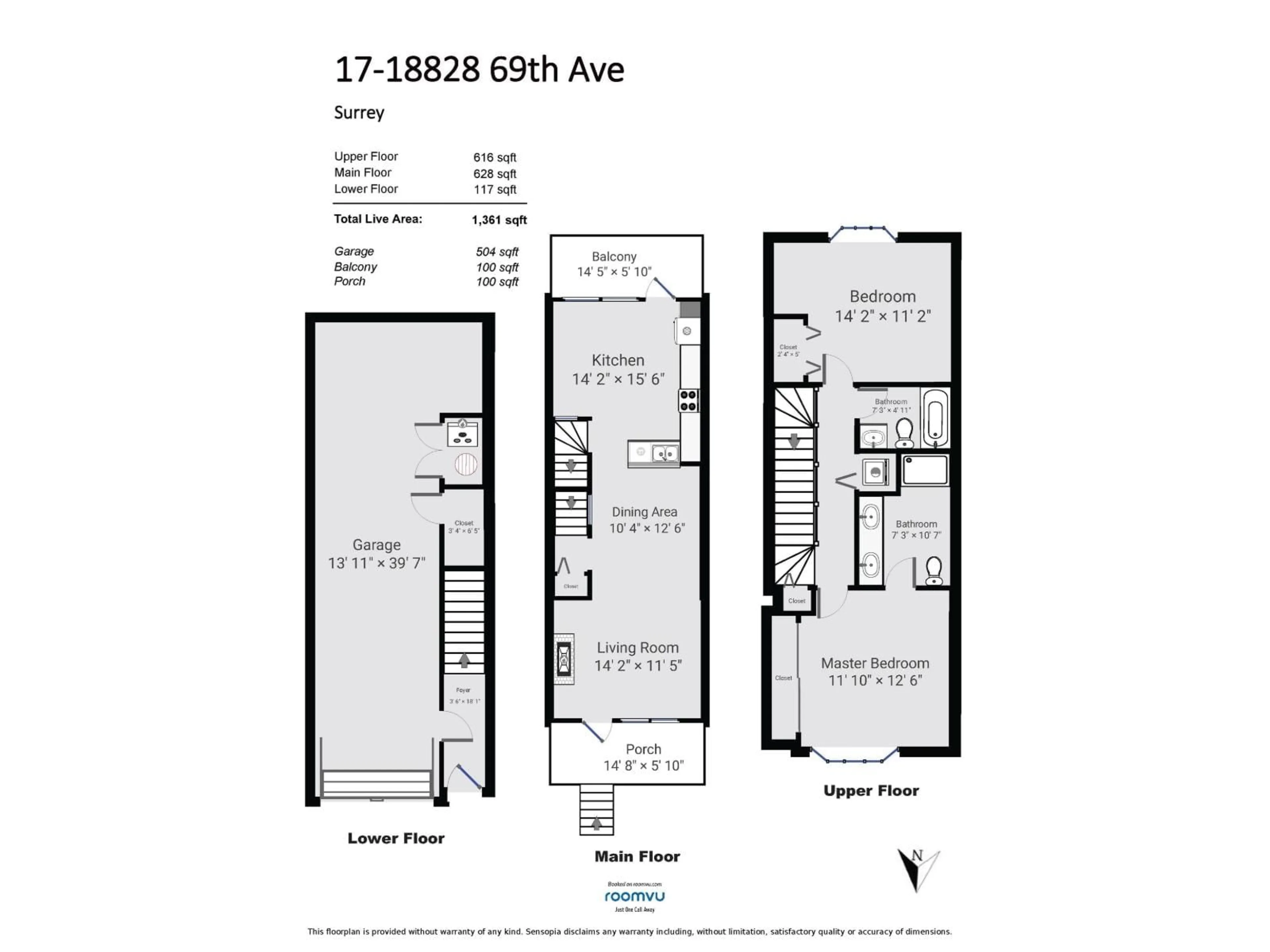 Floor plan for 17 - 18828 69 AVENUE, Surrey British Columbia V4N5L1