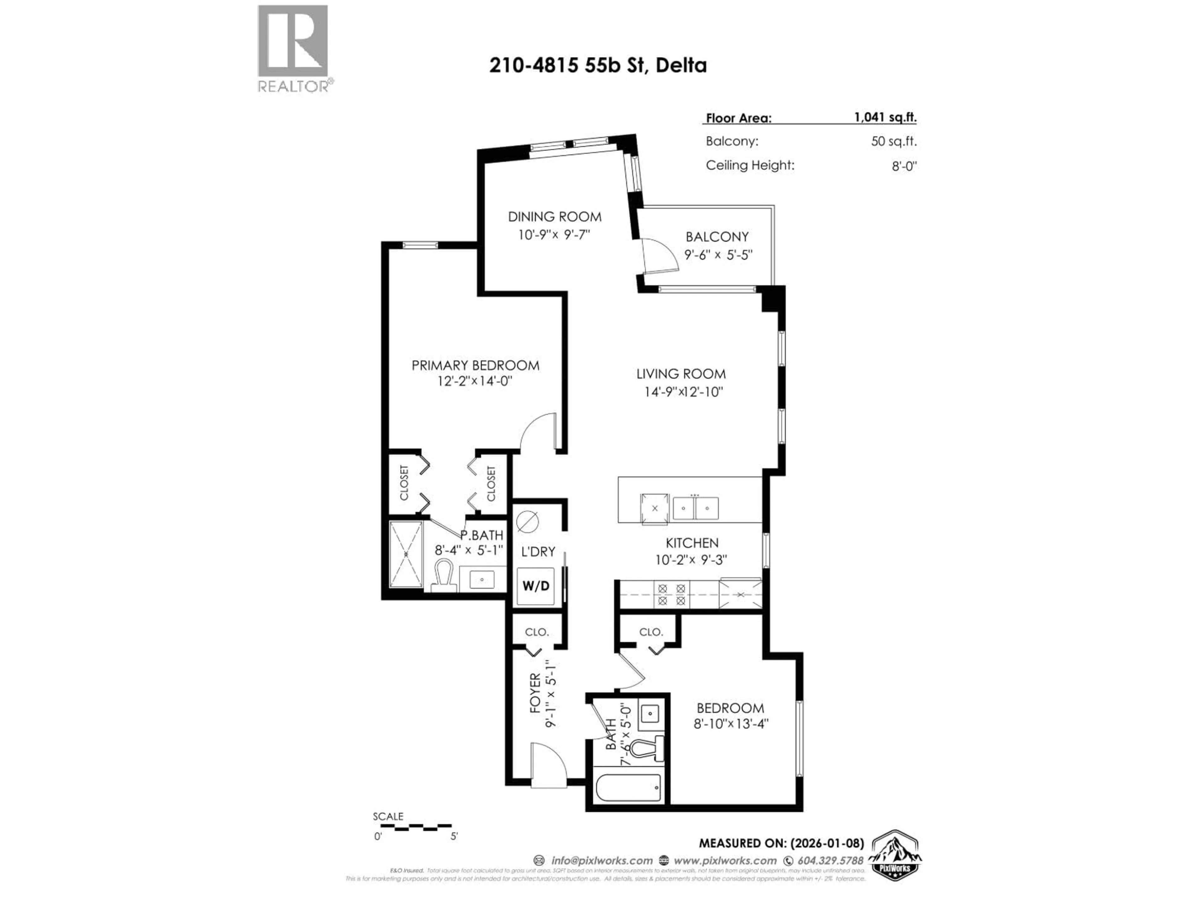 Floor plan for 210 - 4815 55B STREET, Delta British Columbia V4K3V7