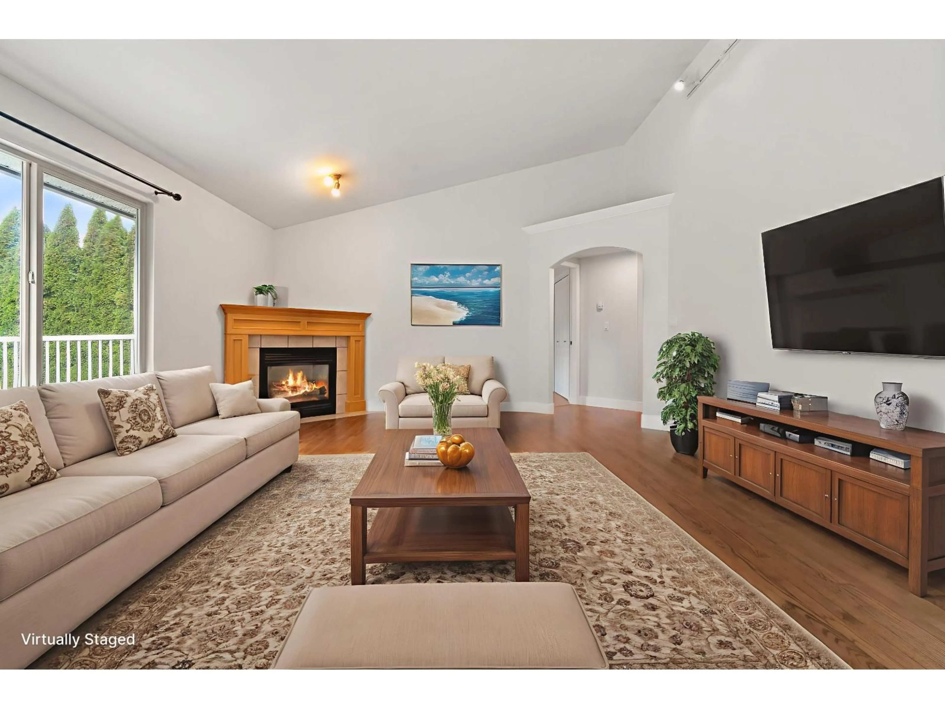 Living room with furniture, wood/laminate floor for 322 MIAMI RIVER DRIVE, Harrison Hot Springs British Columbia V0M1K0
