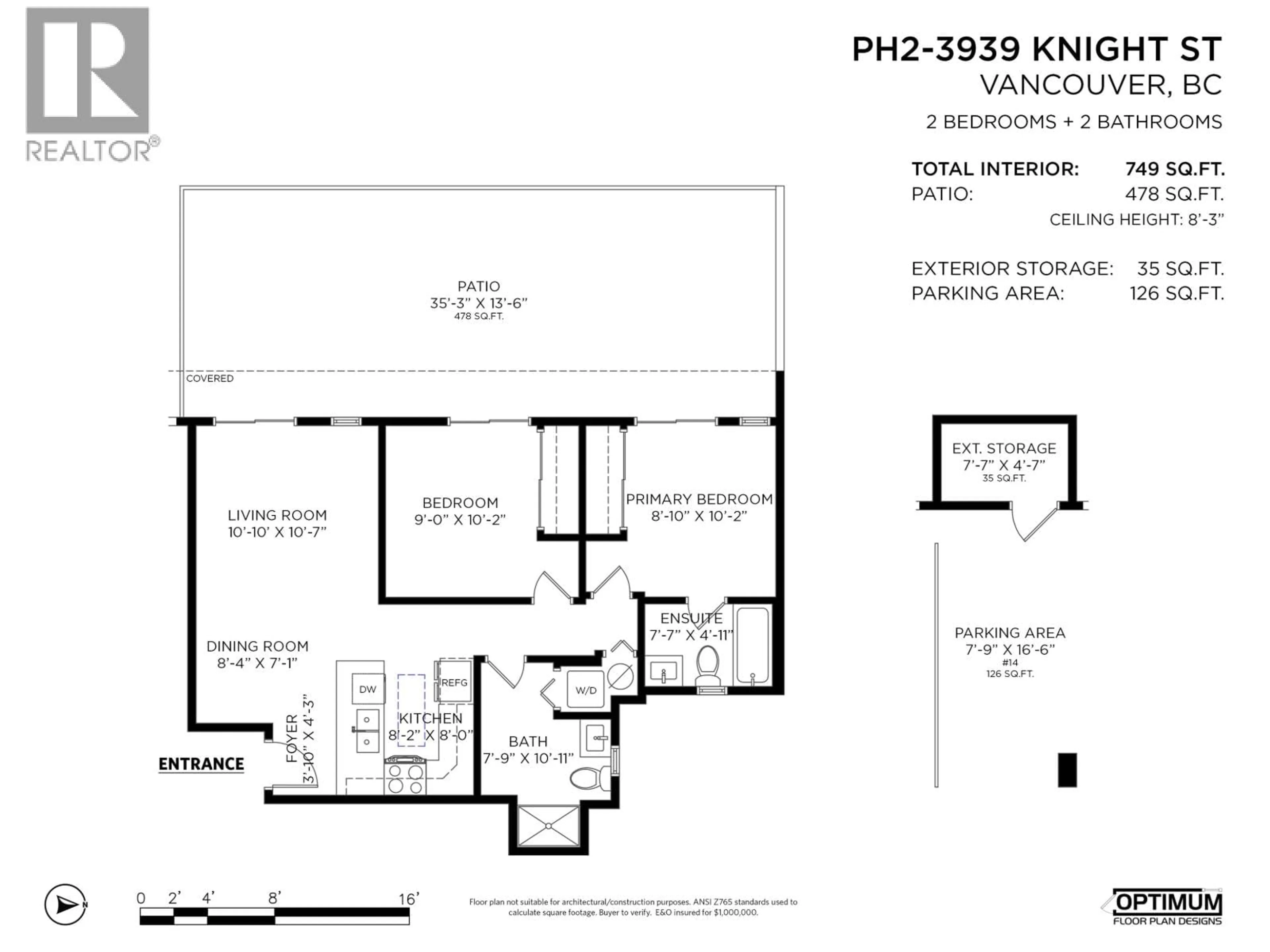 Floor plan for PH2 - 3939 KNIGHT STREET, Vancouver British Columbia V5N3L8