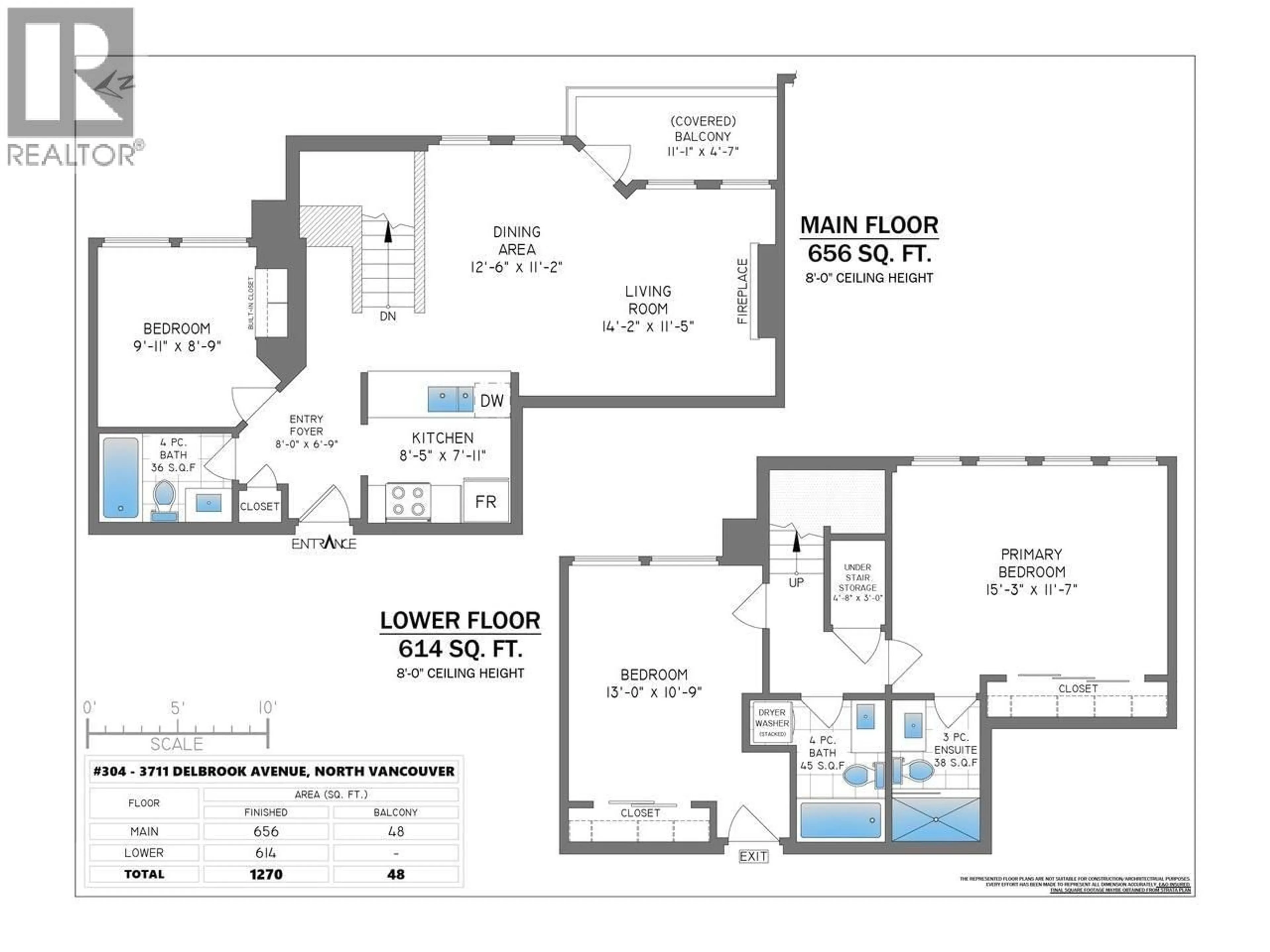 Floor plan for 304 - 3711 DELBROOK AVENUE, North Vancouver British Columbia V7N3Z4