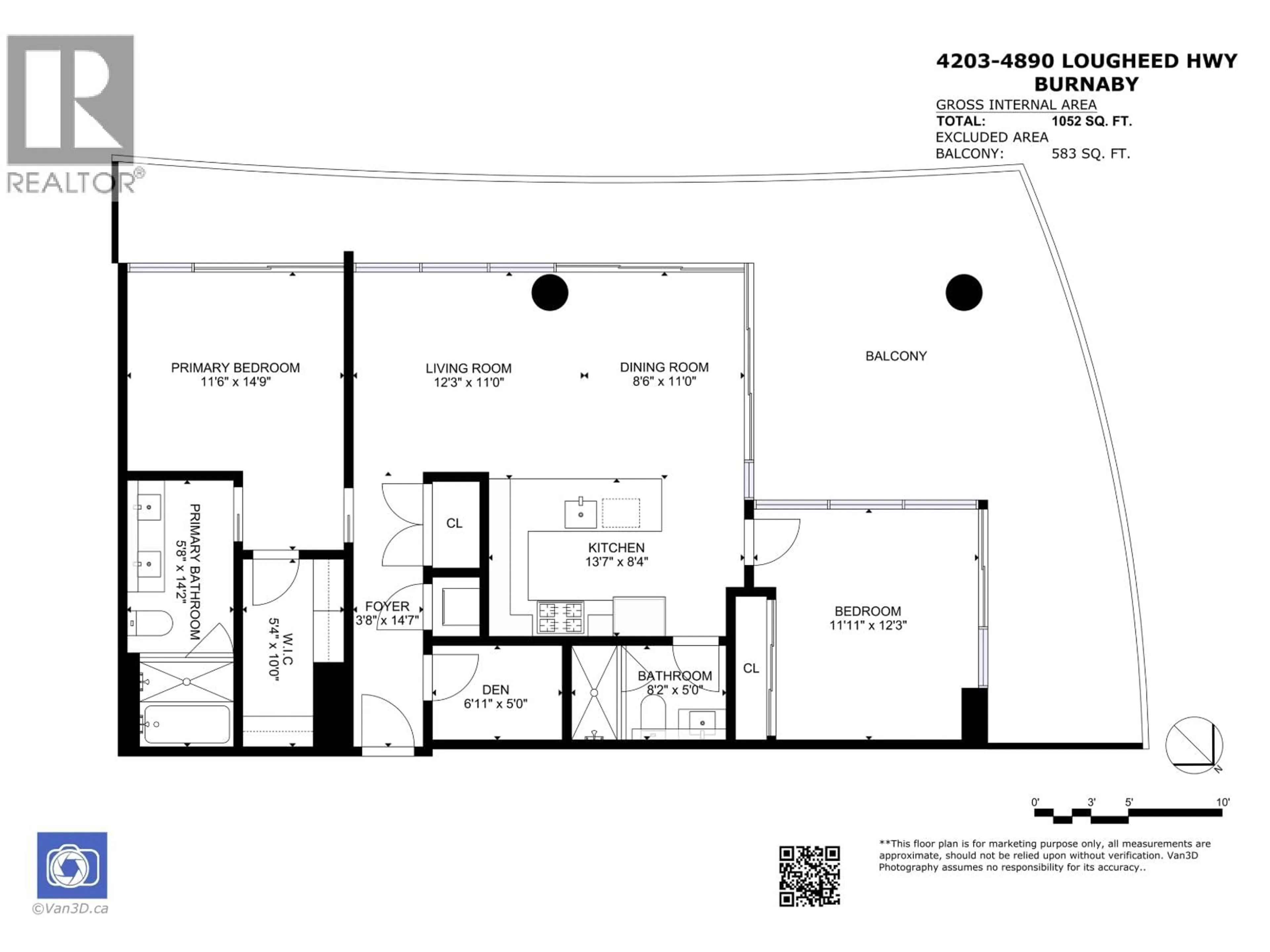 Floor plan for 4203 - 4890 LOUGHEED HIGHWAY, Burnaby British Columbia V5C0N2